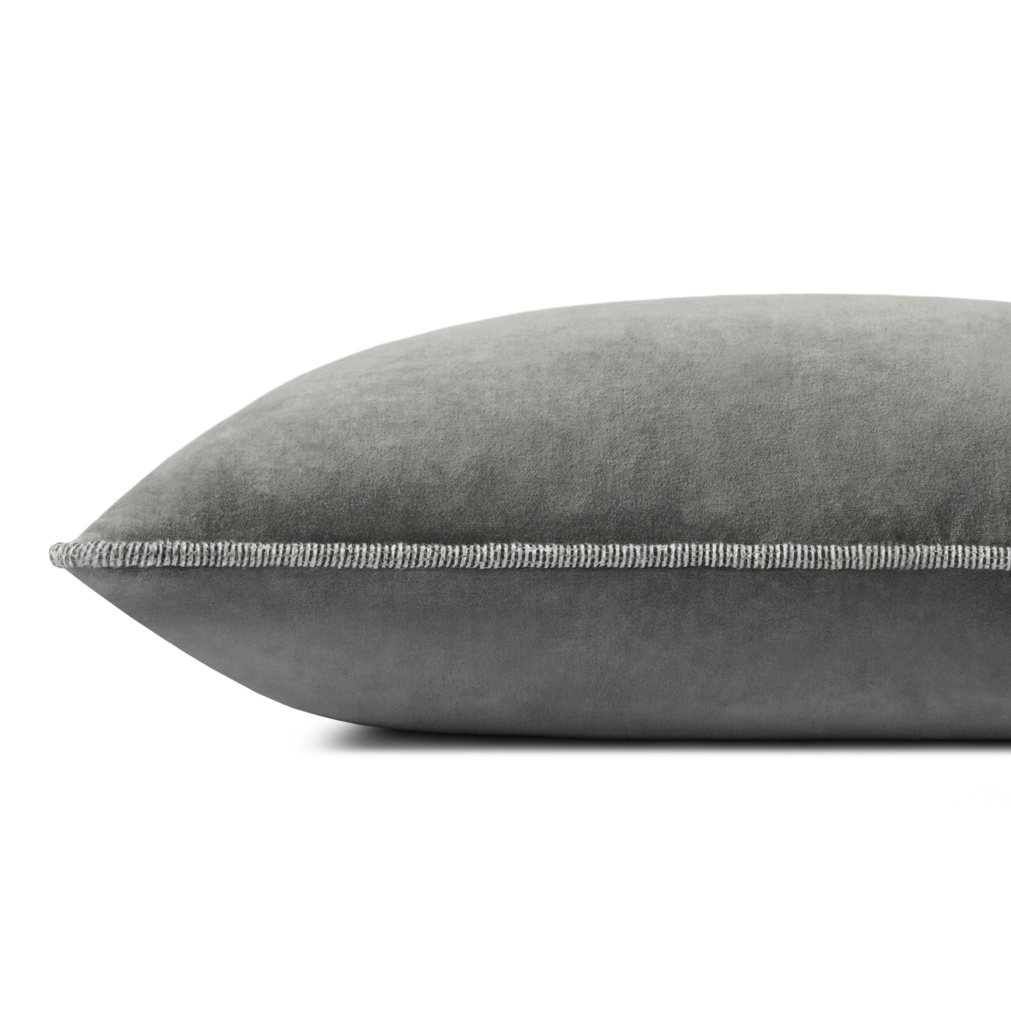 Chris Loves Julia x Loloi Liza Grey 12'' x 27'' Cover Only Pillow