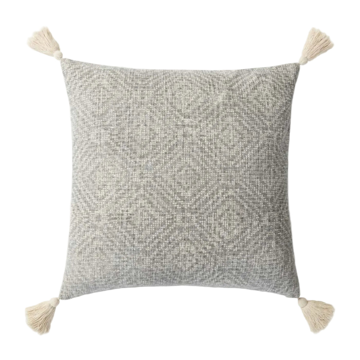 Loloi P0621 Light Grey Cover Only Pillow by Loloi