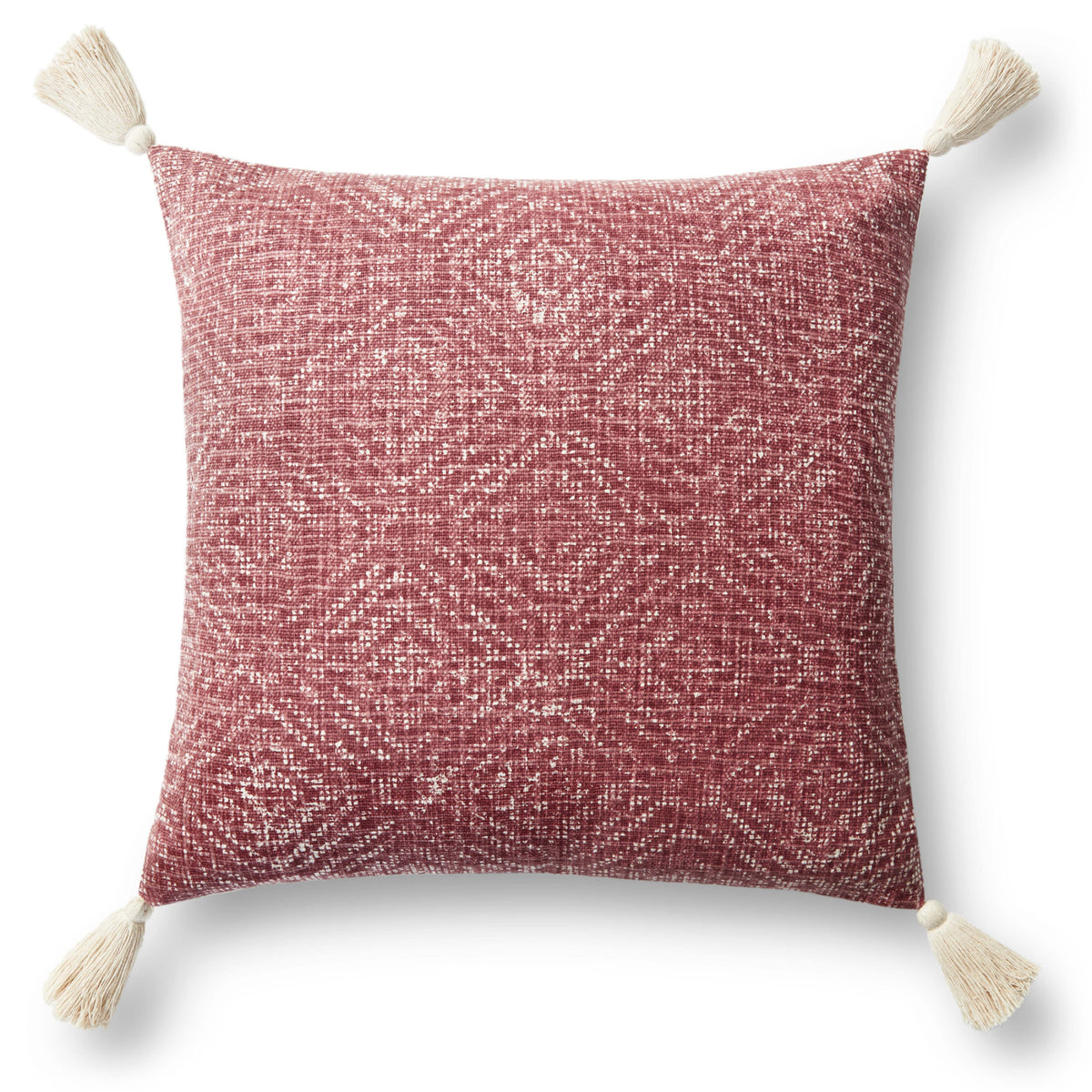 Loloi P0621 Red Cover Only Pillow by Loloi