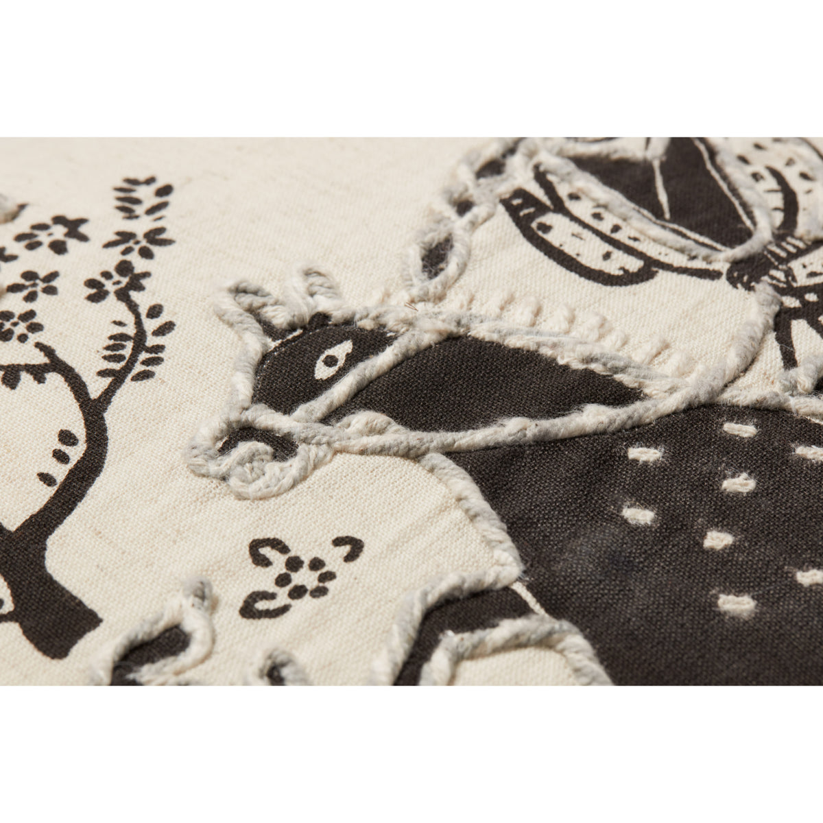 Loloi PLL0025 Ivory/Black 18" x 18" Cover Only Pillow by Loloi