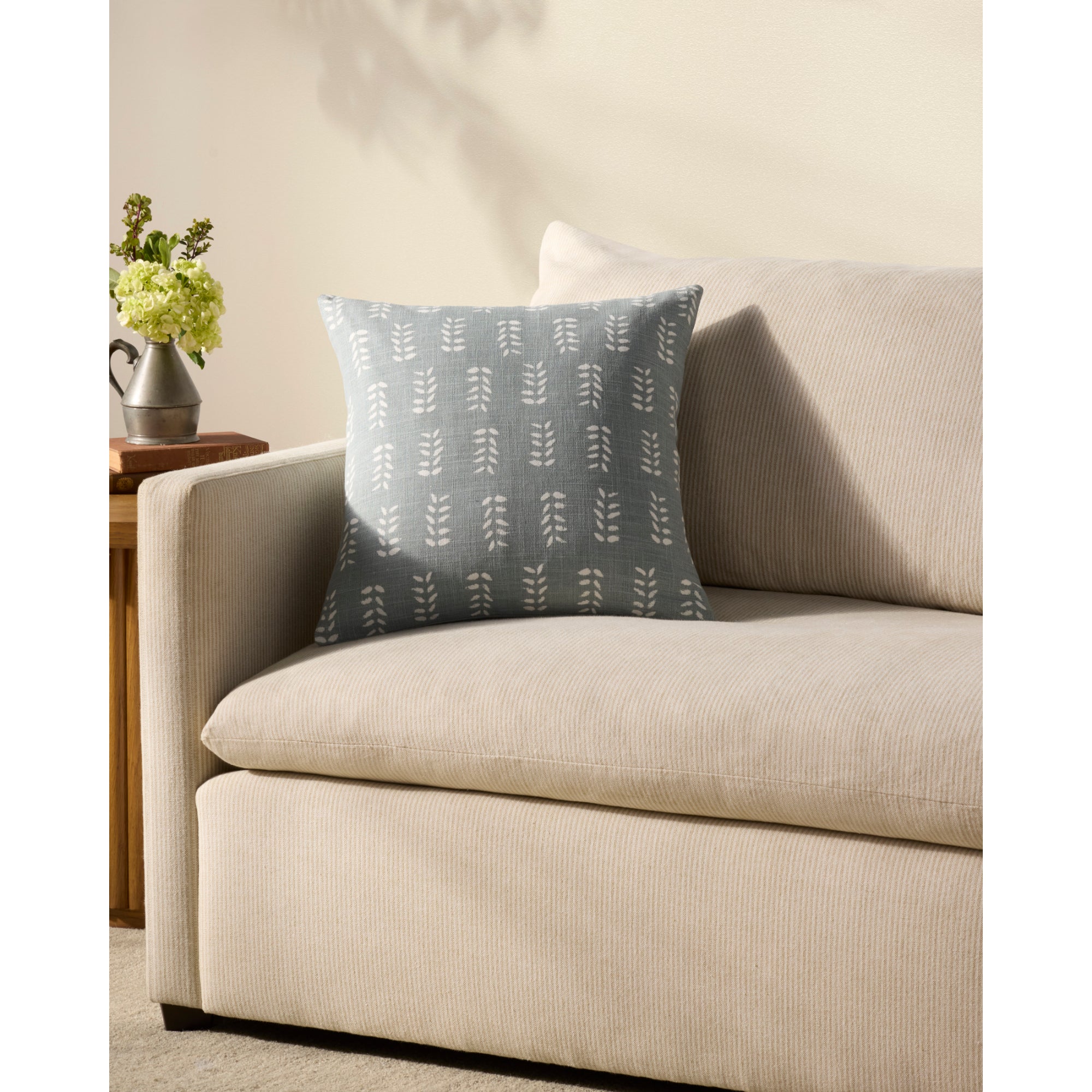 Chris Loves Julia x Loloi Tully Light Blue 18'' x 18'' Cover Only