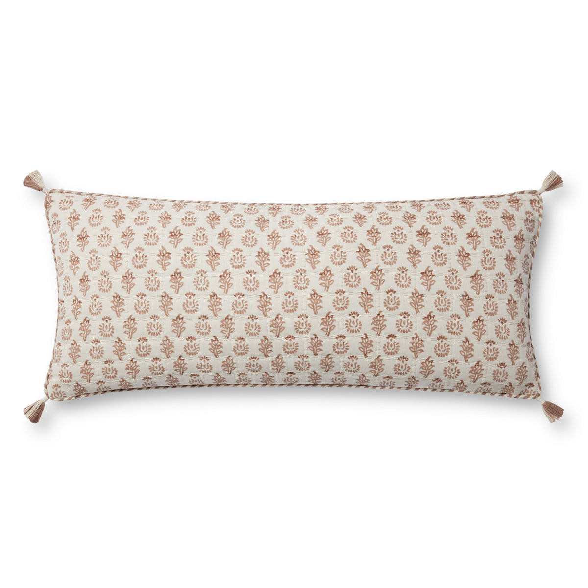 Loloi PLL0112 Rose/Ivory 13" x 35" Cover Only Pillow by Loloi