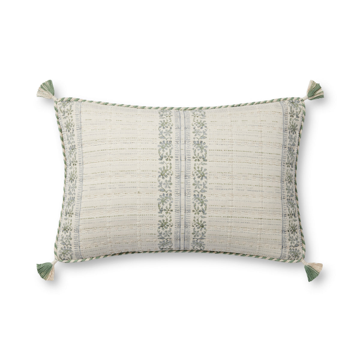 Loloi PLL0113 Sage/Ivory 13" x 21" Cover Only Pillow by Loloi