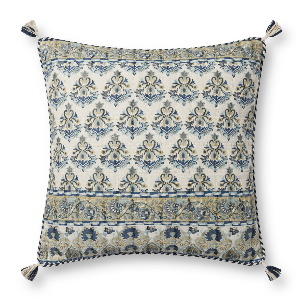 Loloi PLL0114 Blue/Multi 22" x 22" Cover Only Pillow by Loloi