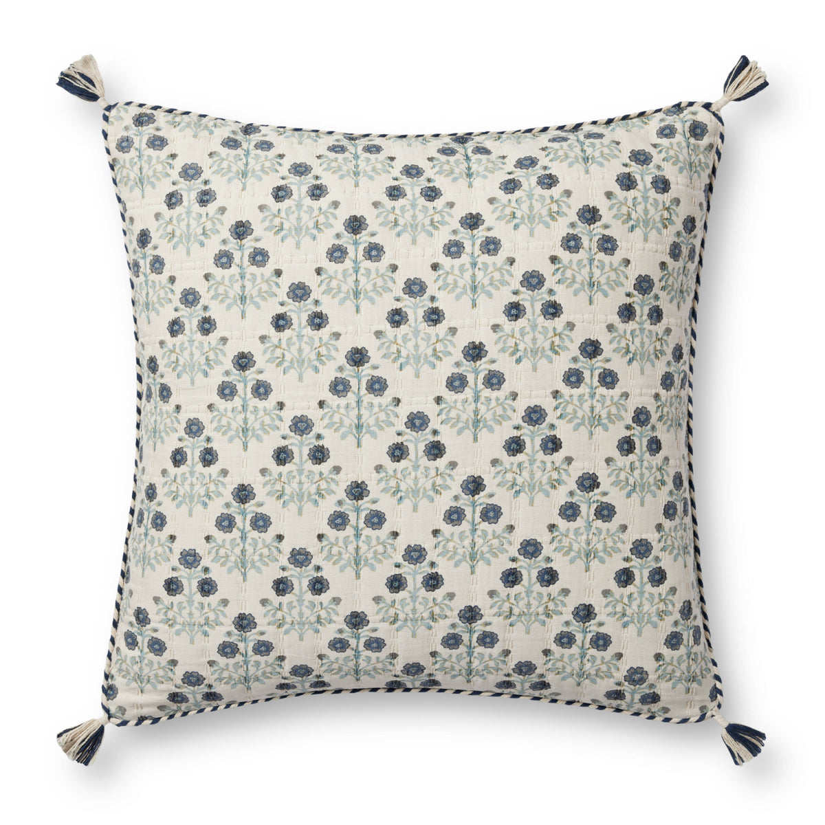 Loloi PLL0114 Blue/Multi 22" x 22" Cover Only Pillow by Loloi
