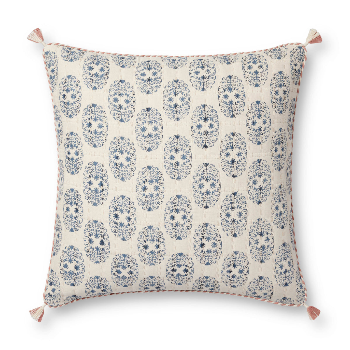 Loloi PLL0115 Pink/Multi 22" x 22" Cover Only Pillow by Loloi