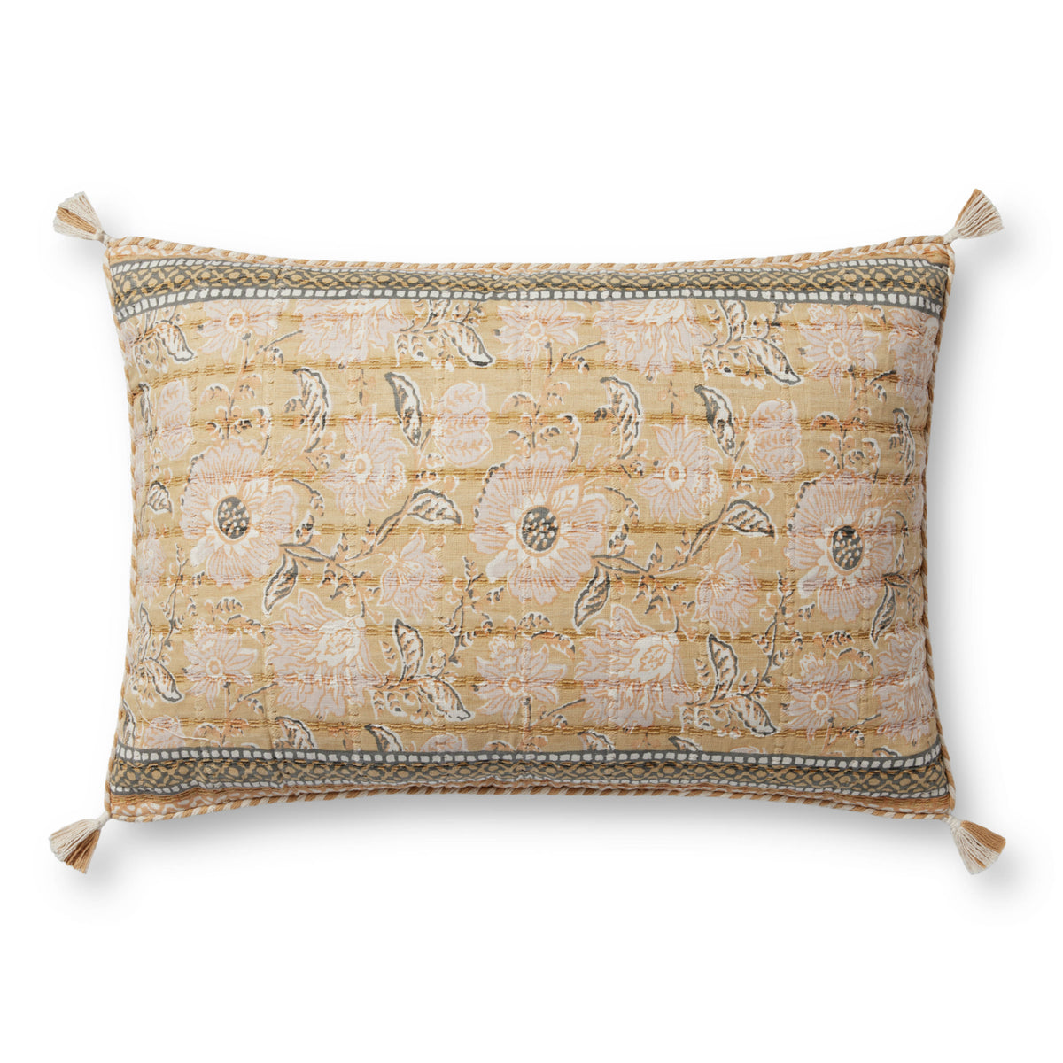 Loloi PLL0116 Wheat/Multi 16" x 26" Cover Only Pillow by Loloi