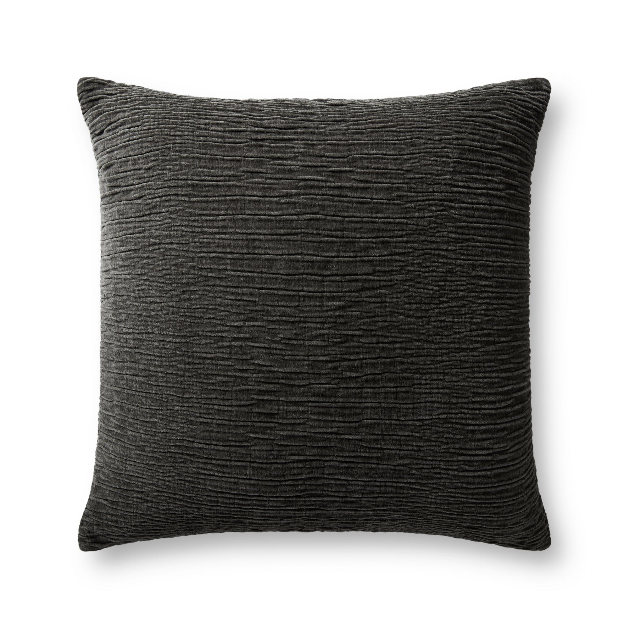Loloi Charcoal Cover with Down Pillow