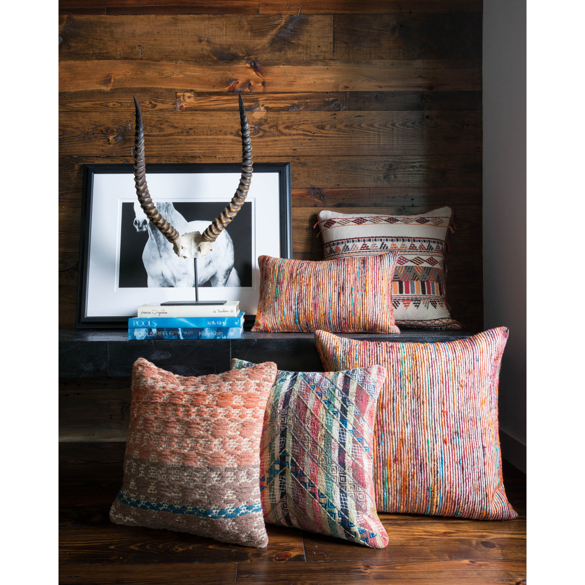 Loloi P0242 Rust/Multi Cover Only Pillow by Loloi