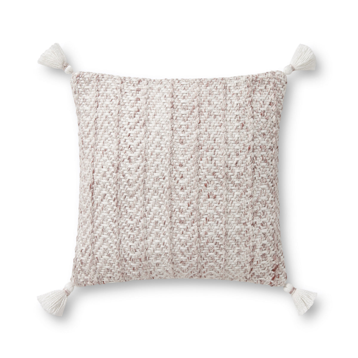 Loloi PLL0068 Blush/Natural 18" x 18" Cover Only Pillow by Loloi