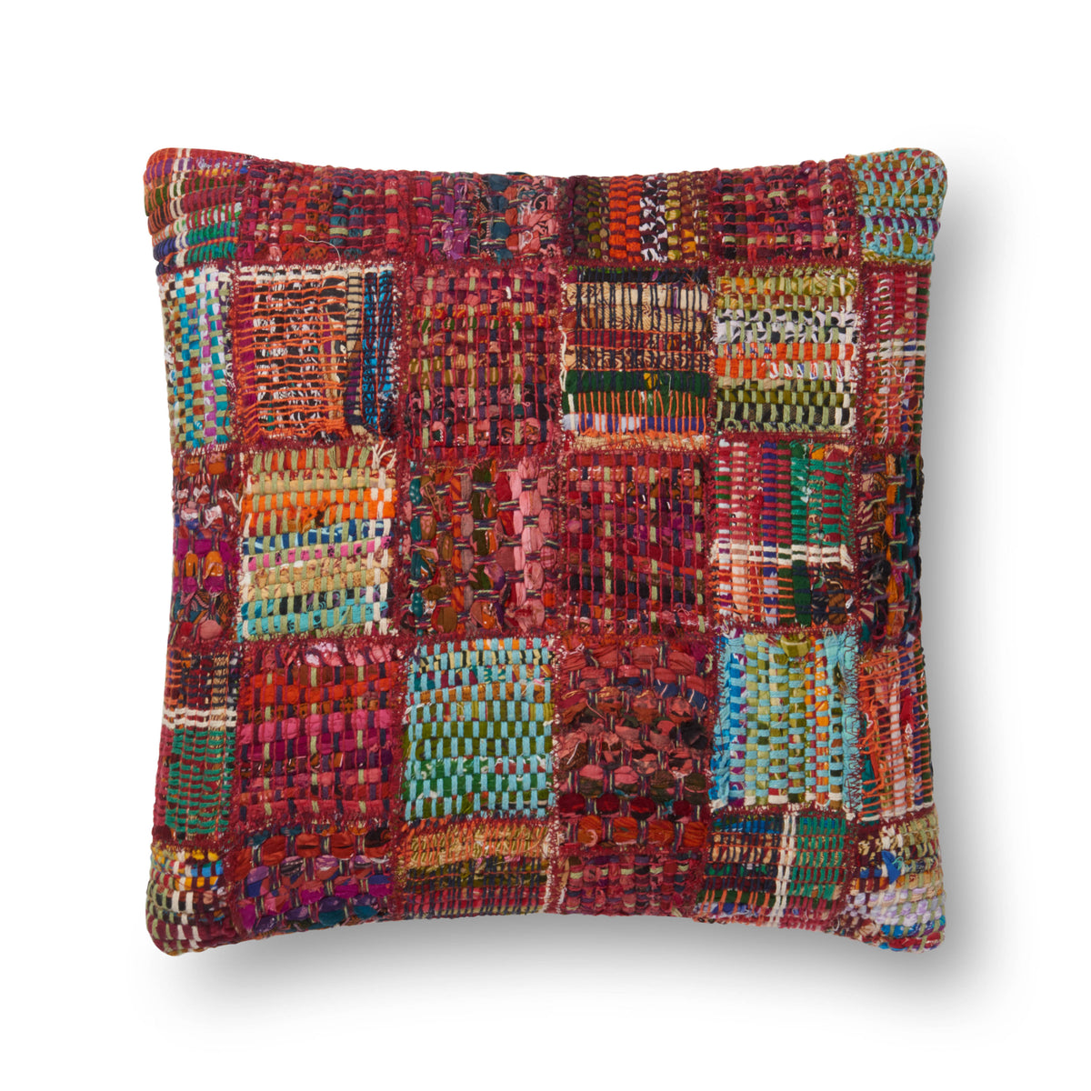 Loloi P0535 Red/Multi 13" x 21" Cover Only Pillow by Loloi