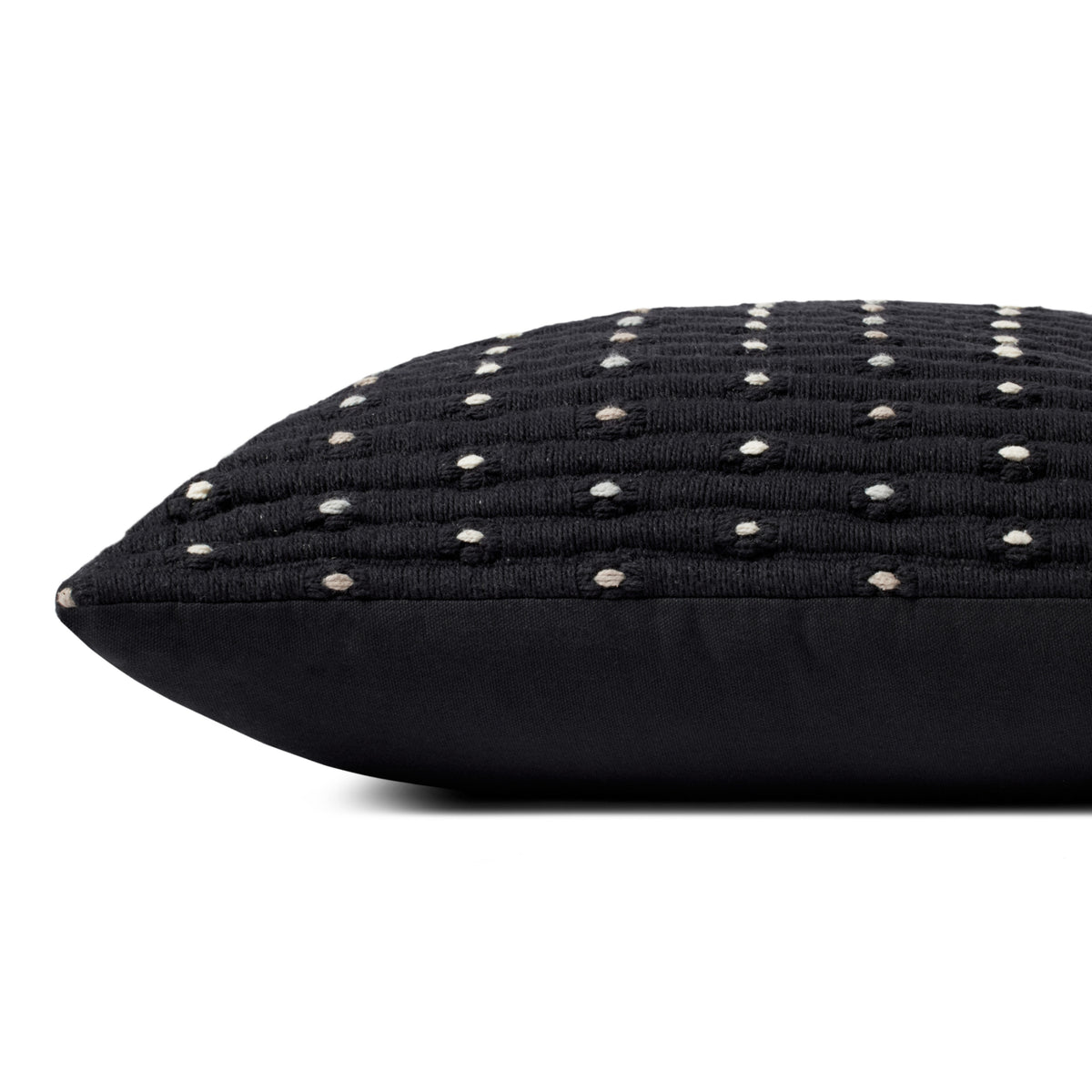Loloi PLL0118 Black 18" x 18" Cover Only Pillow by Loloi