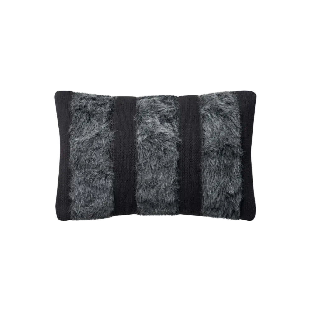 Loloi P0519 Grey Cover with Poly Pillow