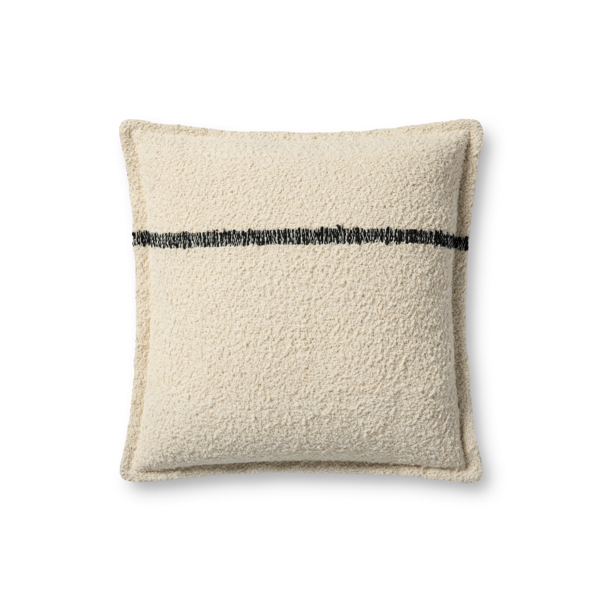 Brigette Romanek PBR0015 Natural/Charcoal 18'' x 18'' Cover Only Pillow