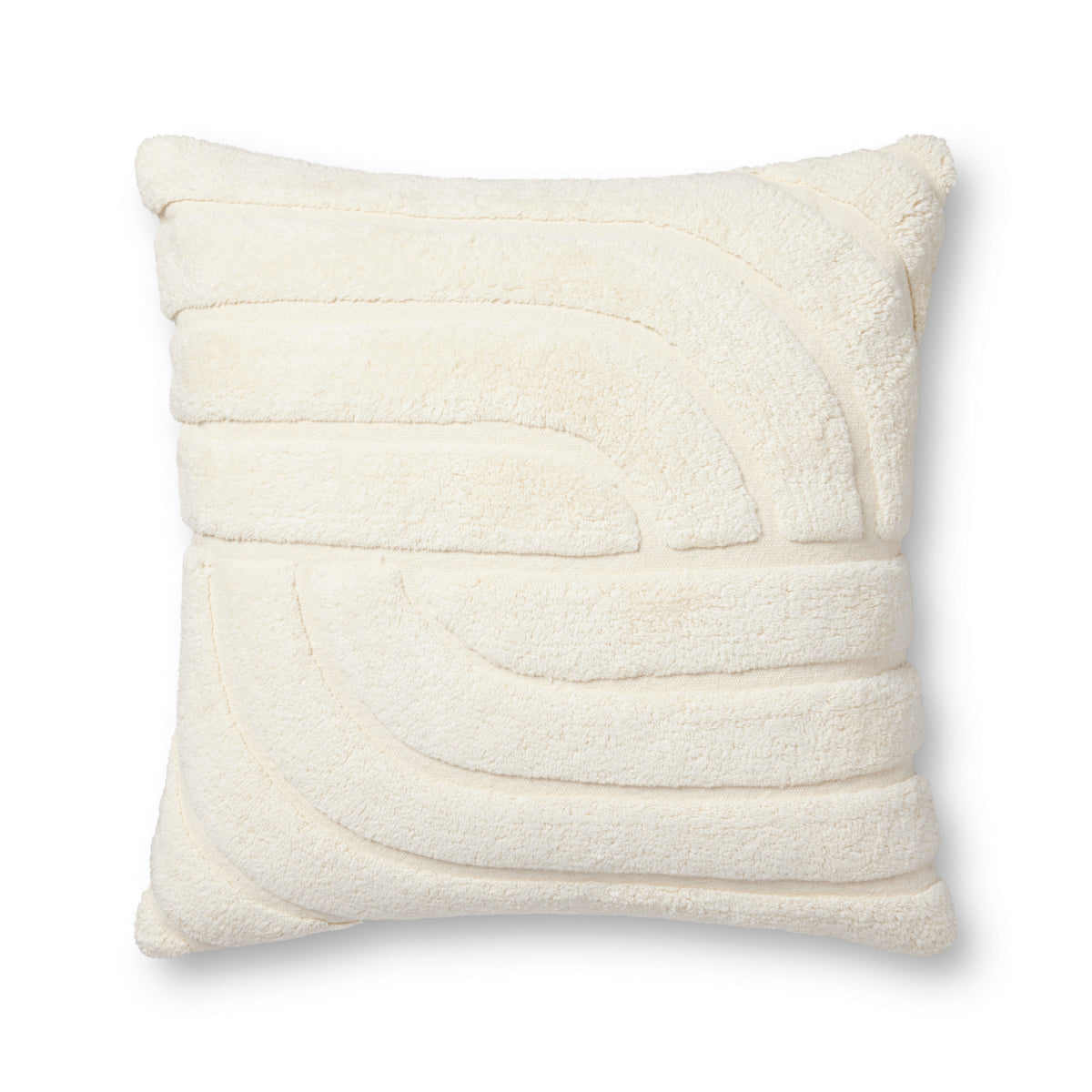 Loloi PLL0110 Ivory 22" x 22" Cover Only Pillow by Loloi