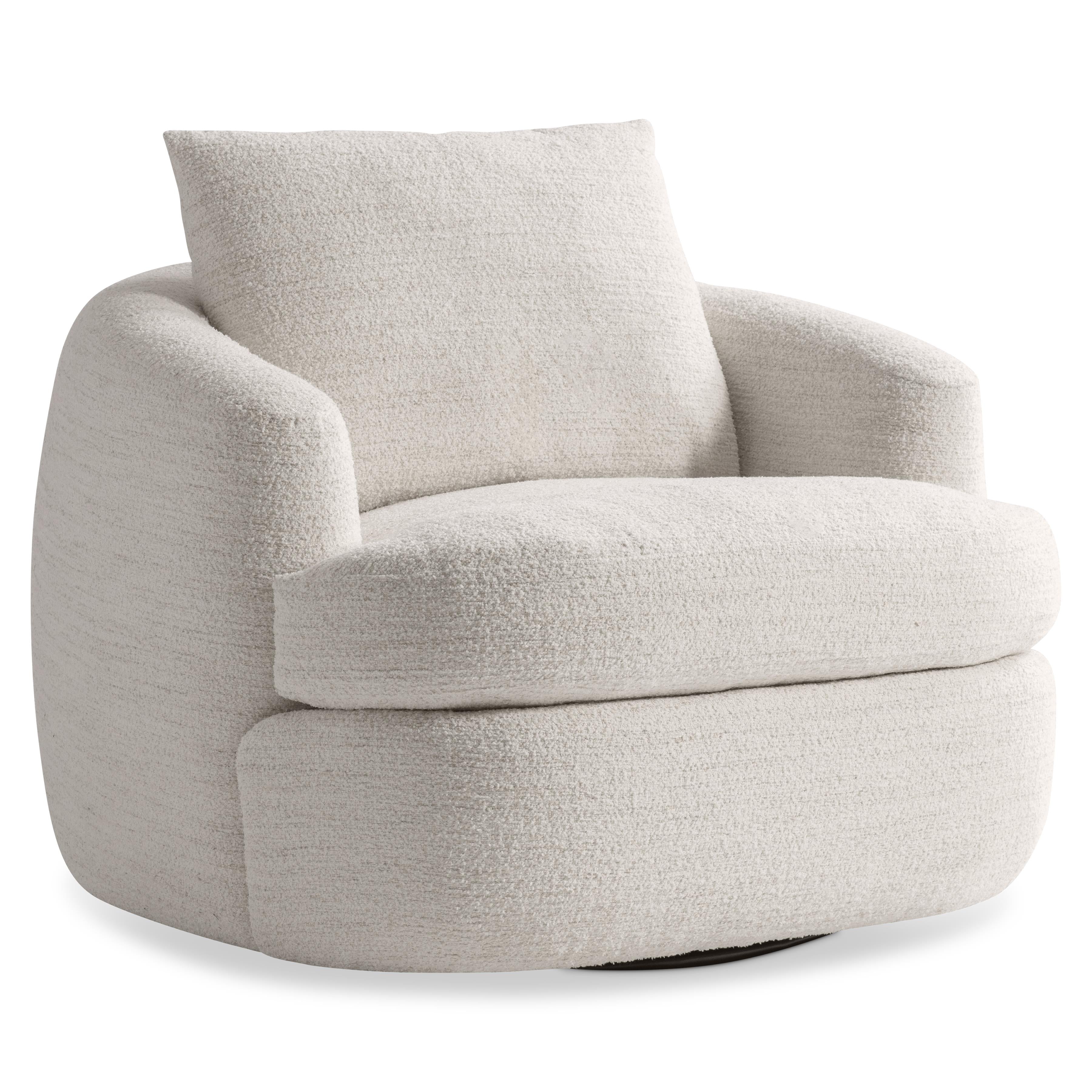 Jules Fabric Swivel Chair by Bernhardt