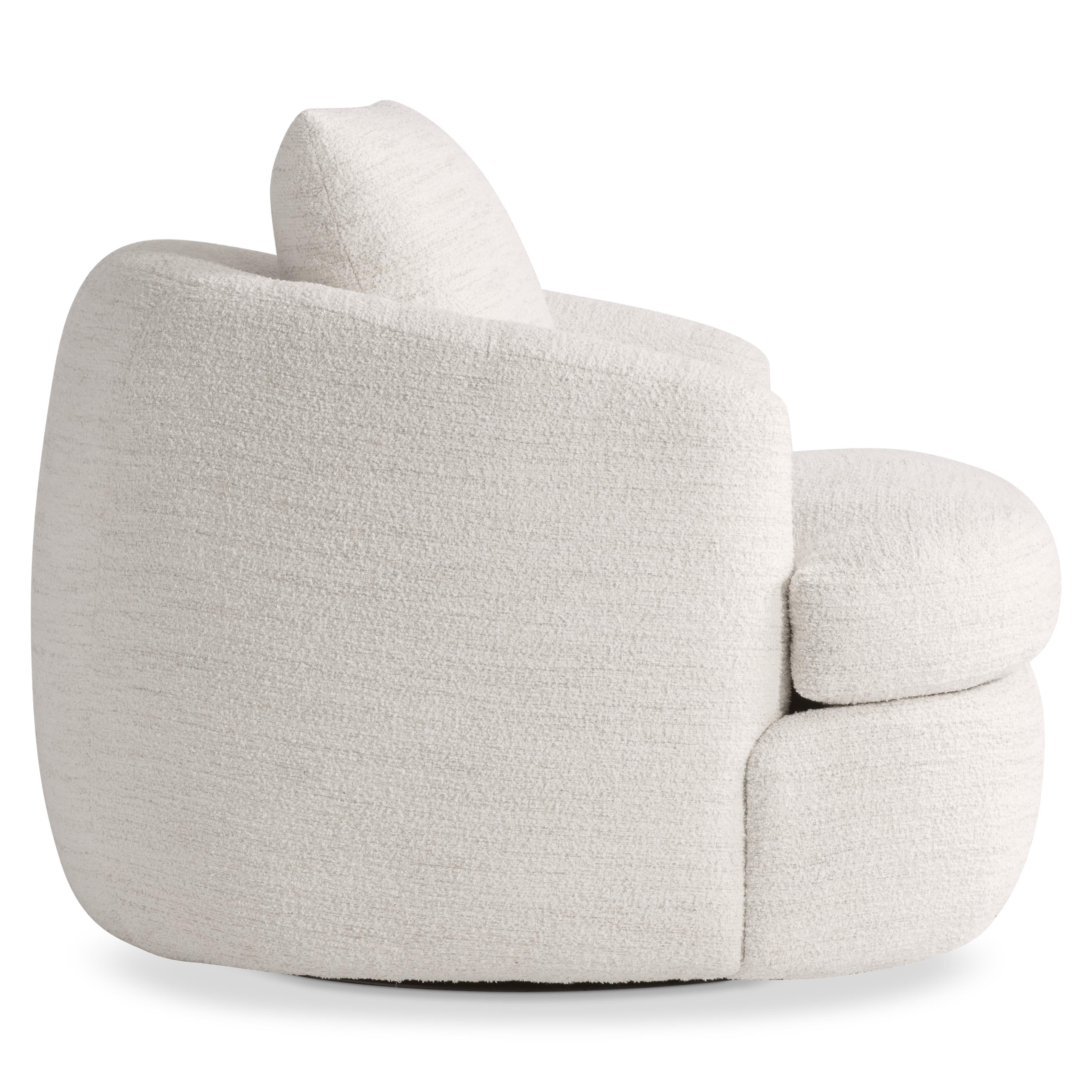 Jules Fabric Swivel Chair by Bernhardt
