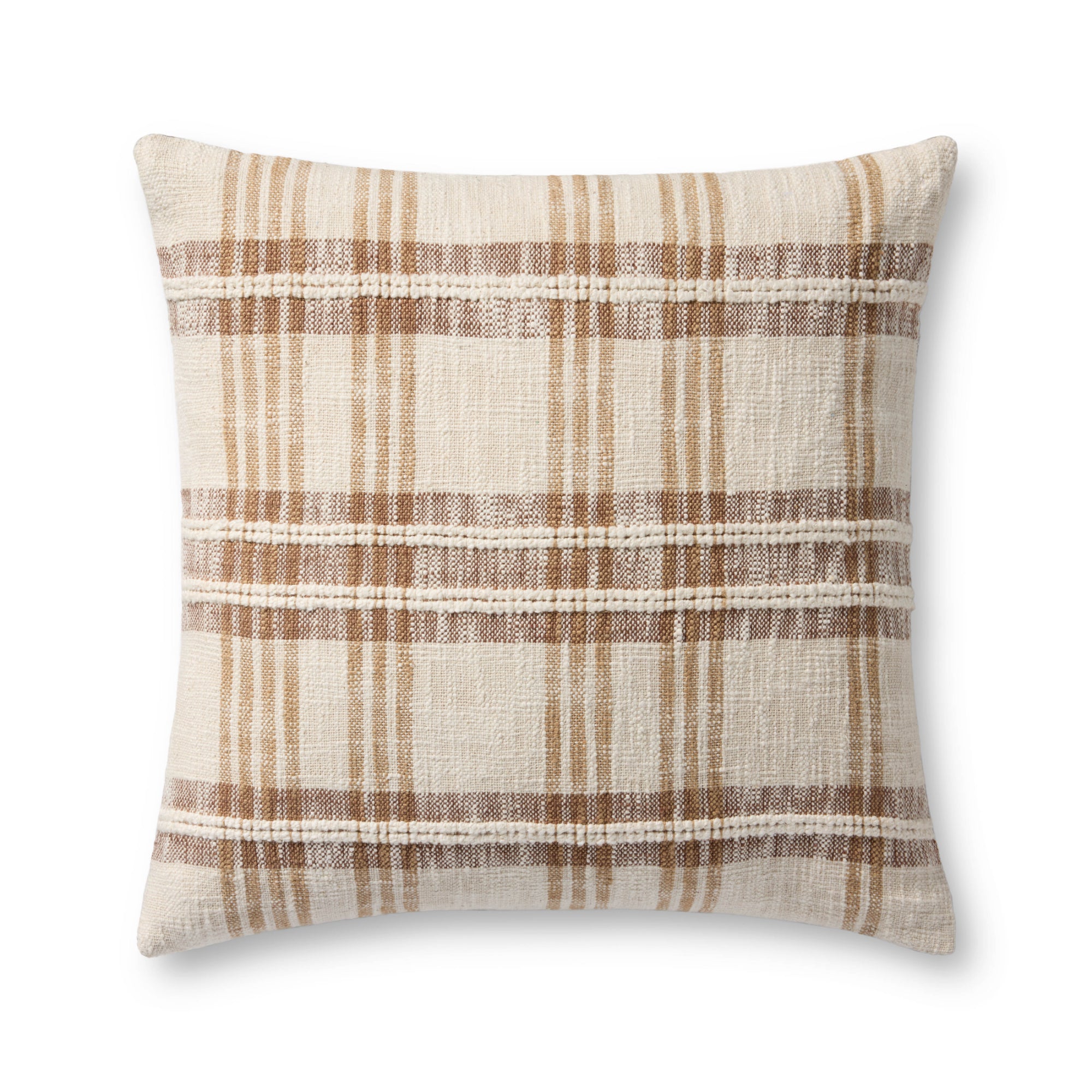 Loloi Tan/Multi 22'' x 22'' Cover with Poly Pillow