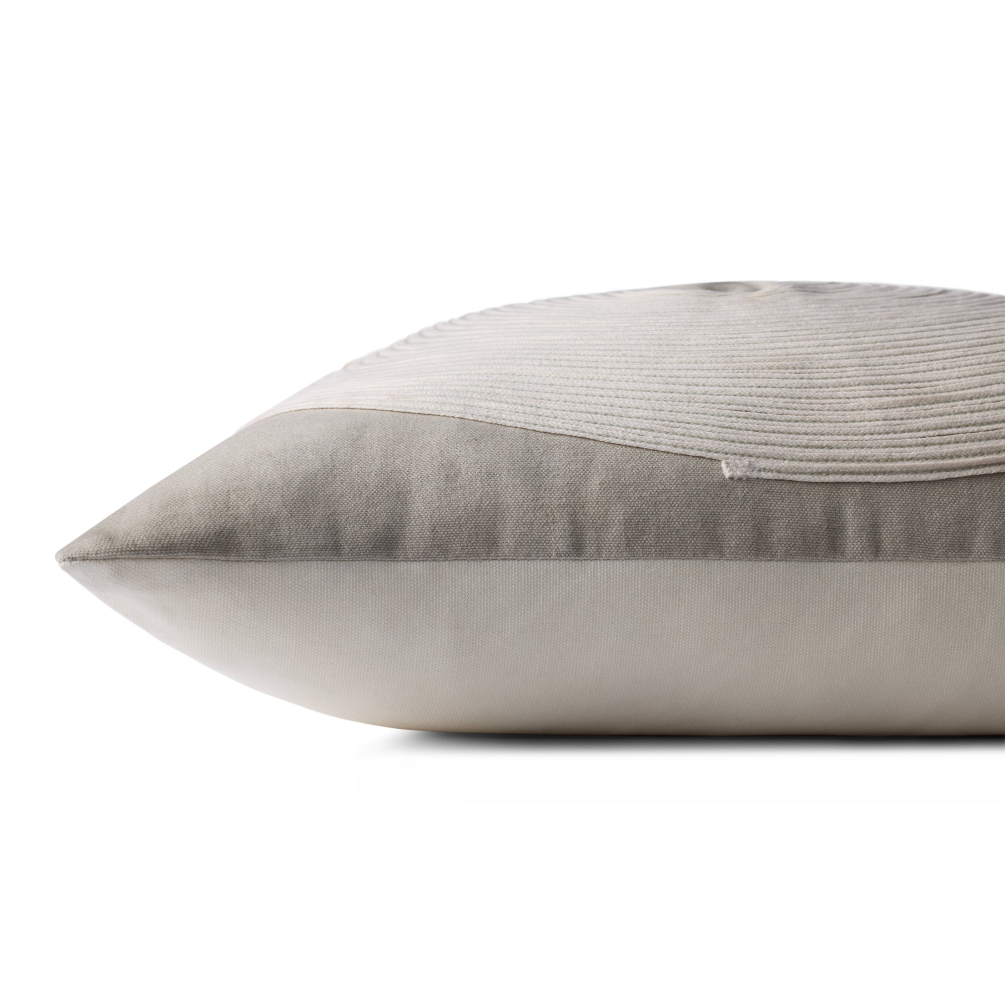 Loloi PLL0035 Taupe/Natural 18'' x 18'' Cover Only Pillow
