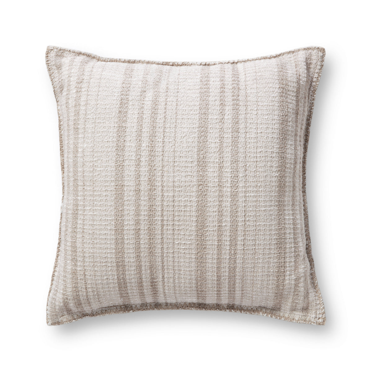 Chris Loves Julia x Loloi PCJ0004 Ivory/Beige 22" x 22" Pillow