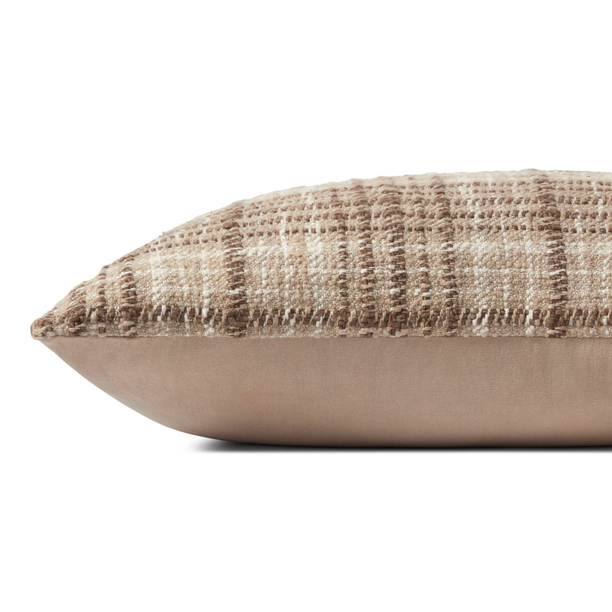 Chris Loves Julia x Loloi Beau Brown/Ivory 16" x 26" Cover Only Pillow