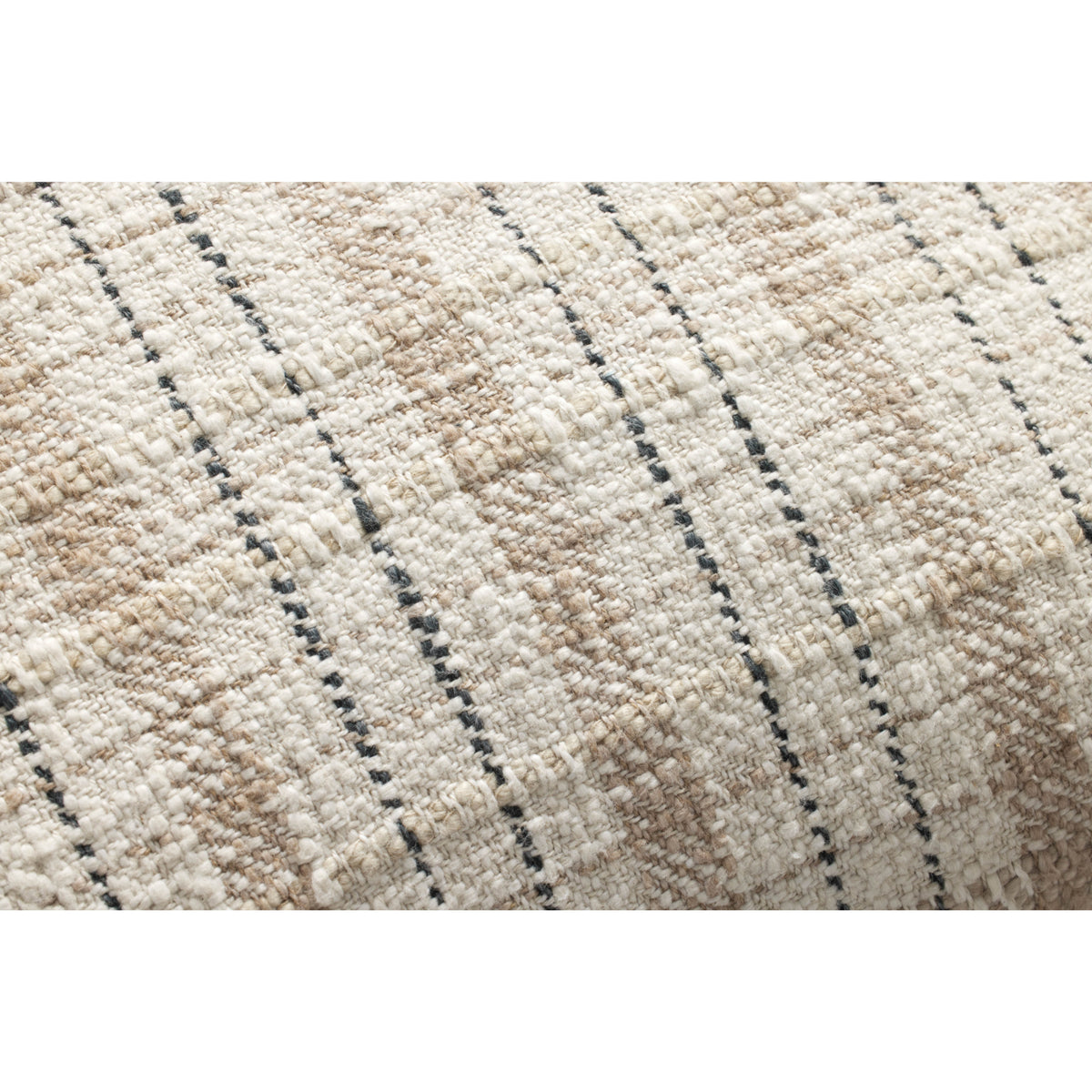 Chris Loves Julia x Loloi Cricket Beige/Black 22" x 22" Cover Only Pillow