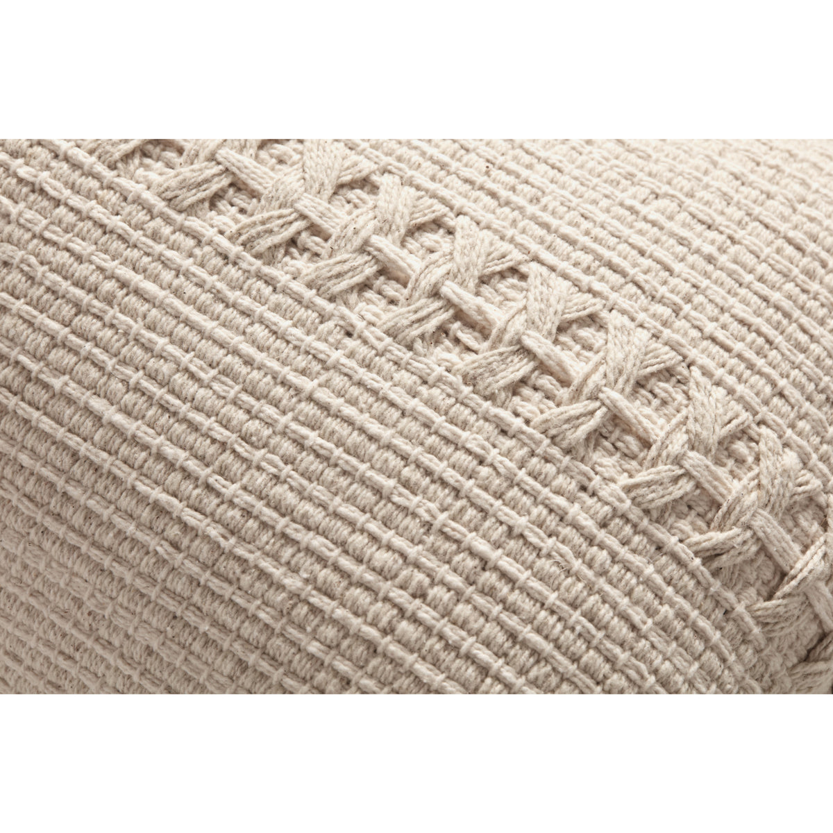 Chris Loves Julia x Loloi Harvey Ivory 12" x 27" Cover Only Pillow