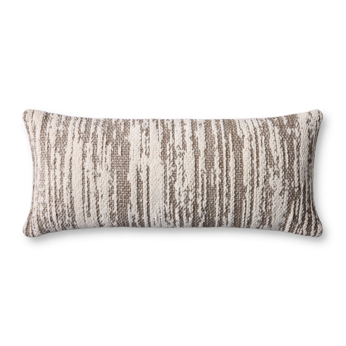 Loloi PLL0141 Dark Taupe/Ivory Cover Only Pillow by Loloi