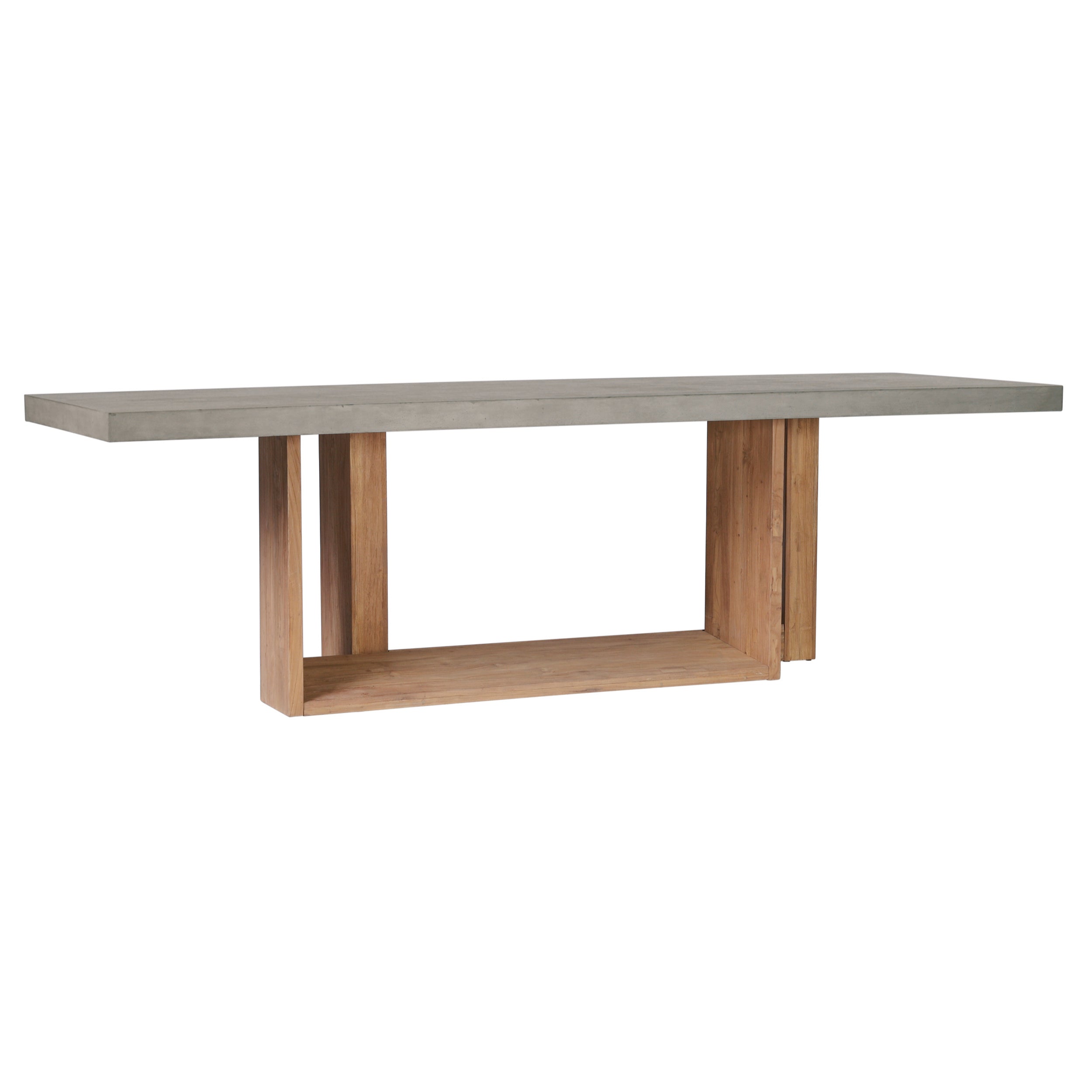 Lucca Teak and Concrete Counter Table