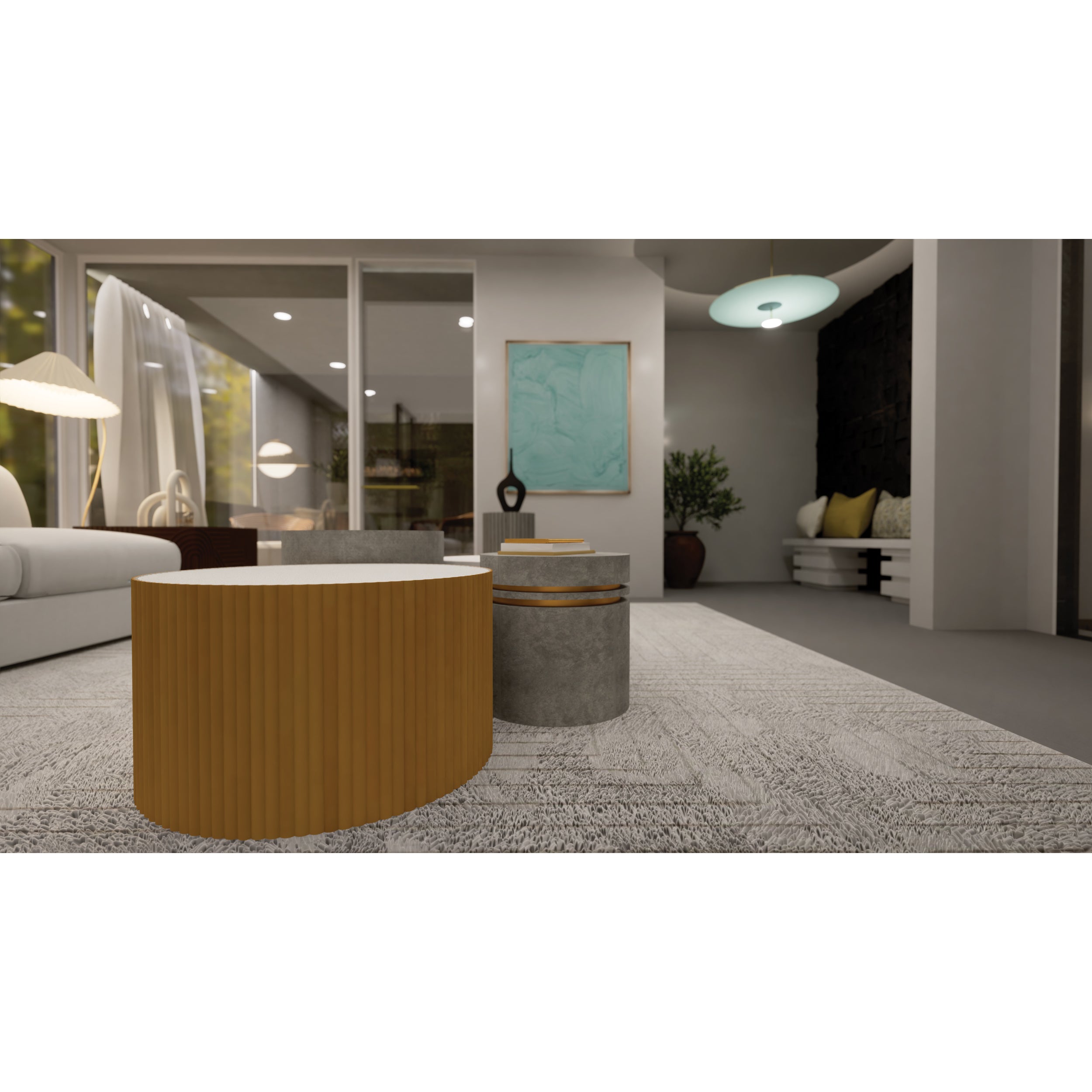 Santori Double Ring Accent Table