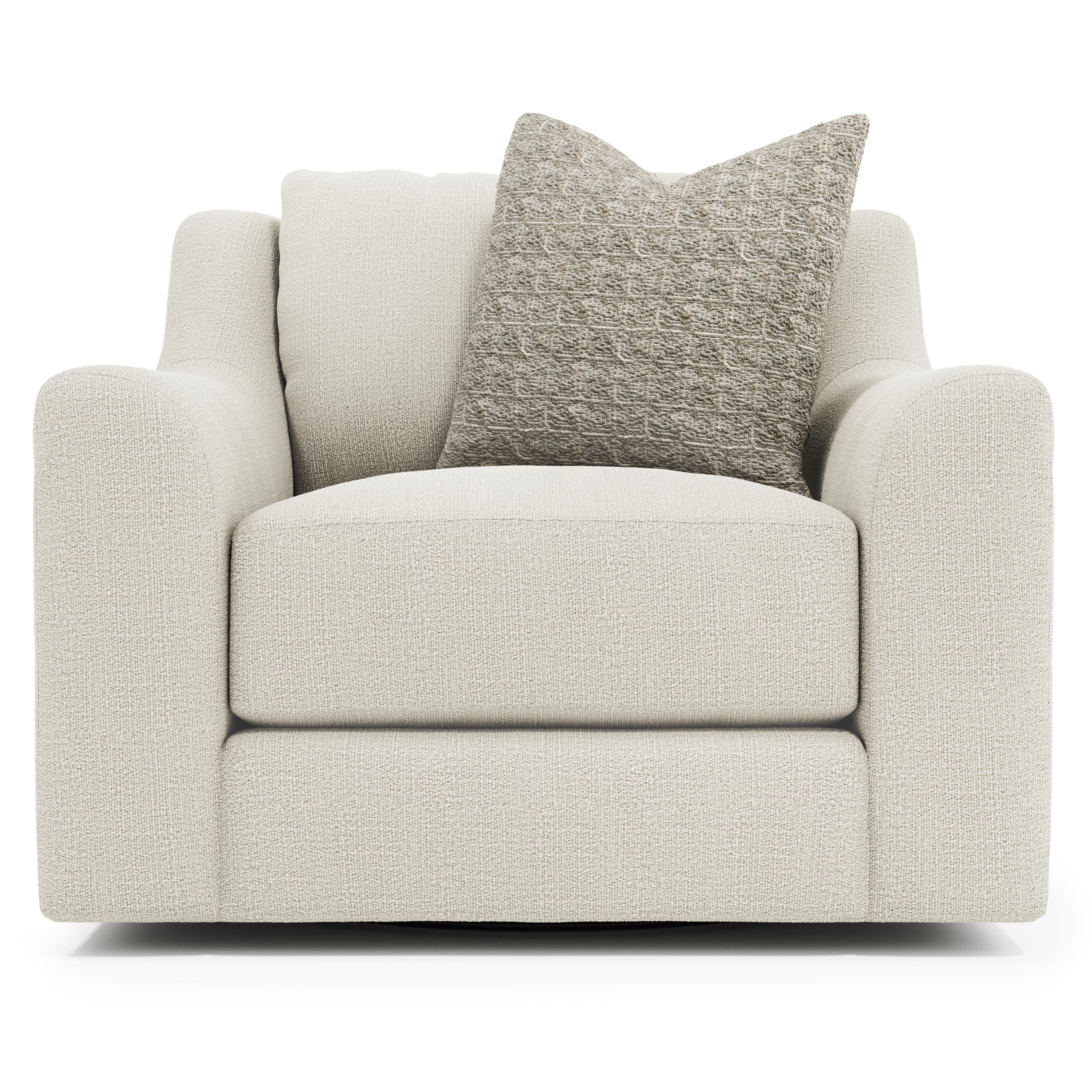 Gabi Boucle Fabric Swivel Chair by Bernhardt