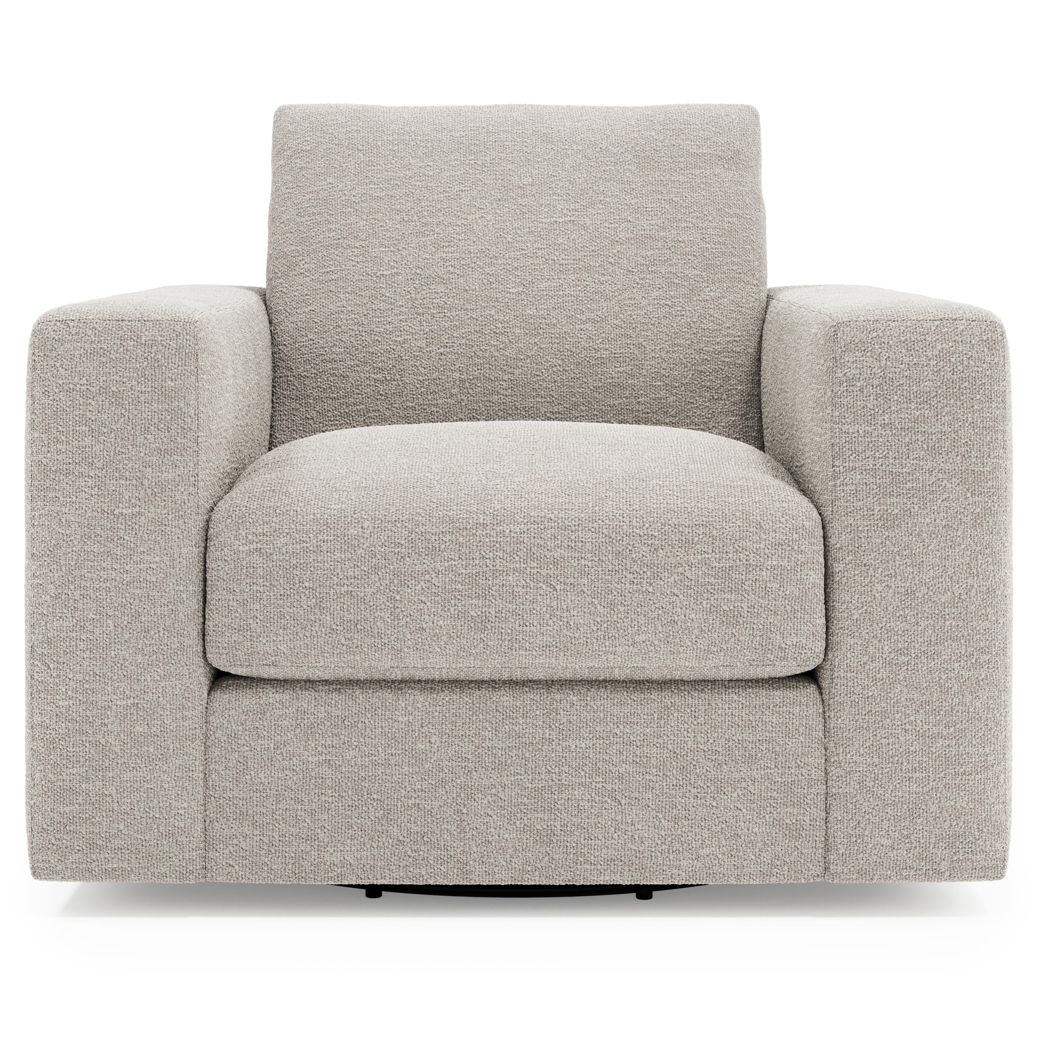 Drew Fabric Swivel Chair by Bernhardt