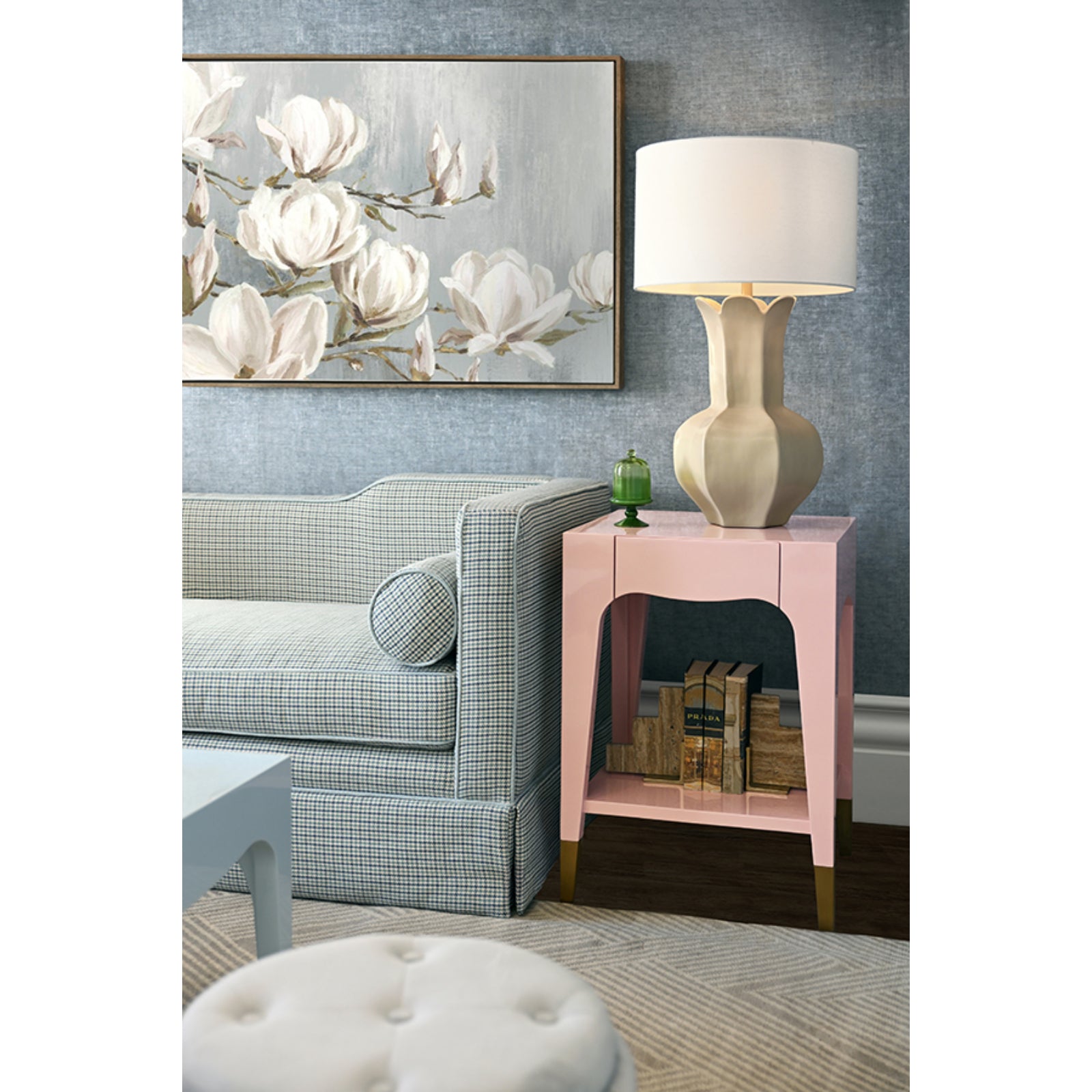 Patti Tapered Leg One Drawer Side Table