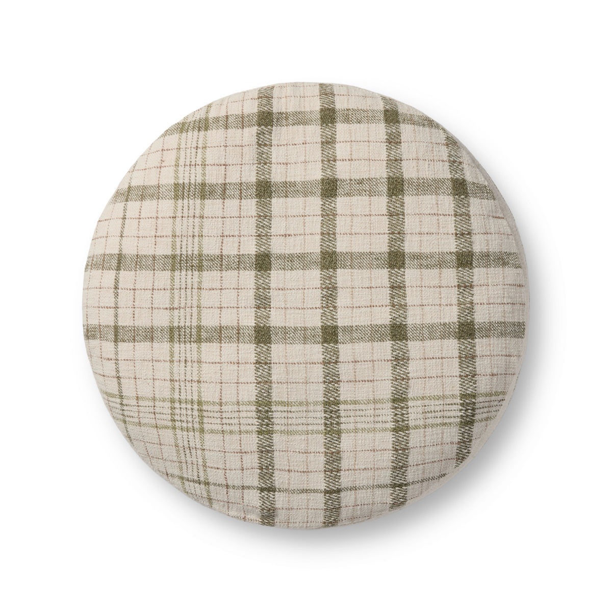 Chris Loves Julia x Loloi Wallace 36"W x 36"D x 17"H Round Pouf by Loloi