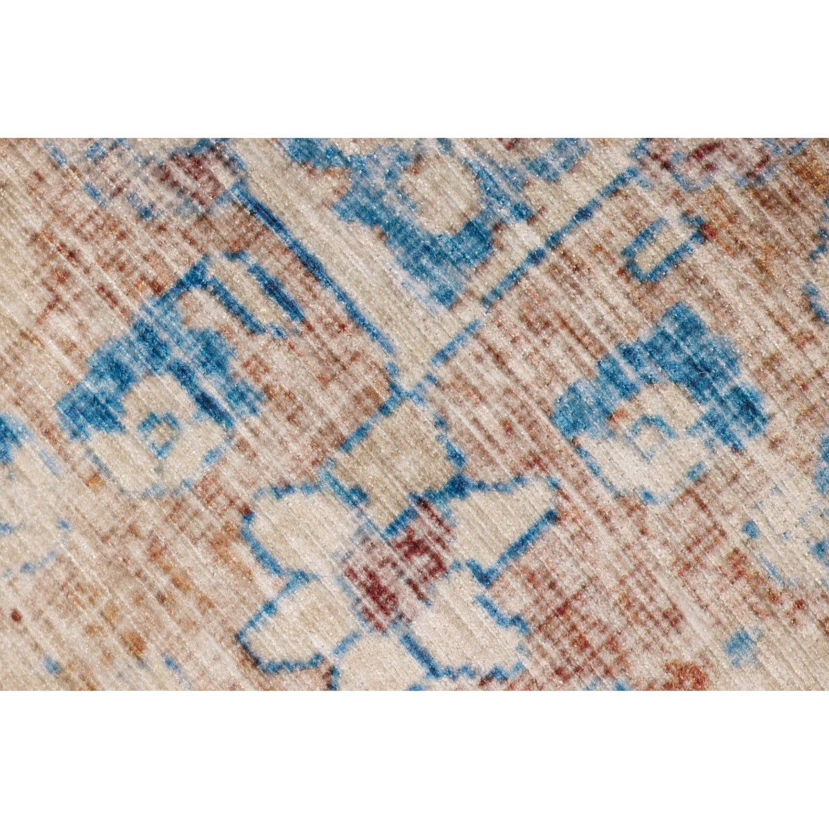Loloi LPF211 Blue/Tangerine 18 x 18 x 20 Pouf by Loloi