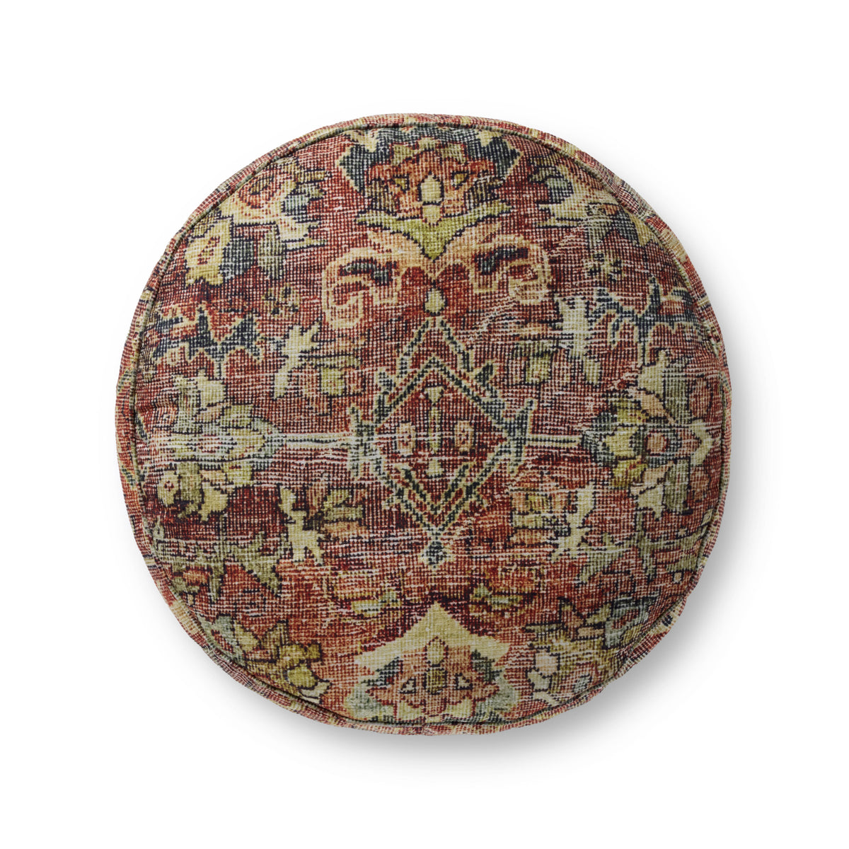 Loloi LPFLAY2 Spice 18 x 18 x 20 Pouf by Loloi