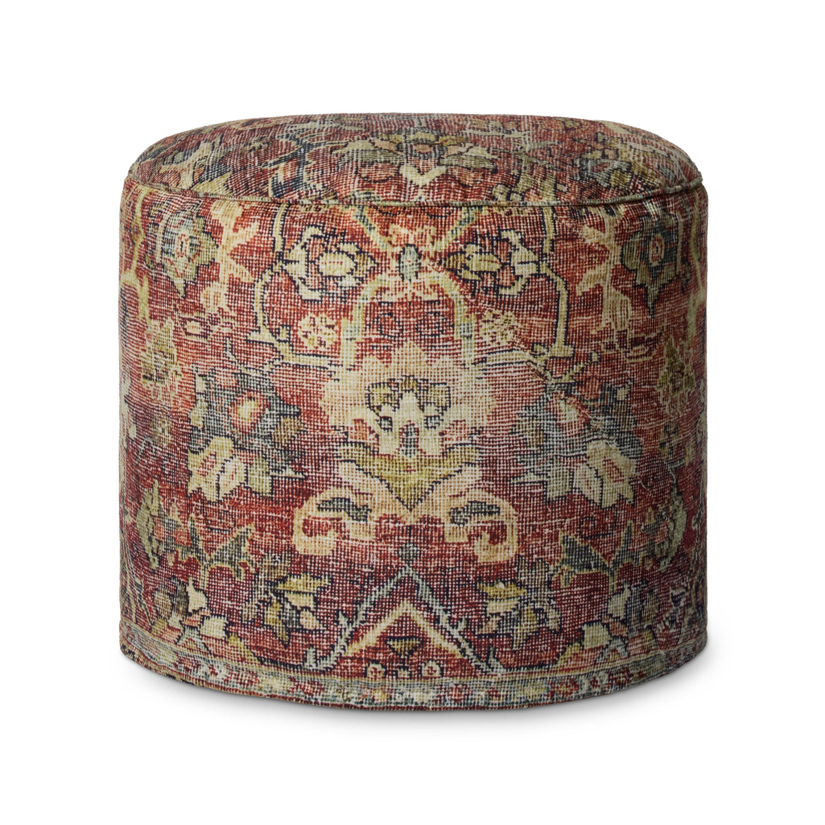 Loloi LPFLAY2 Spice 18 x 18 x 20 Pouf by Loloi