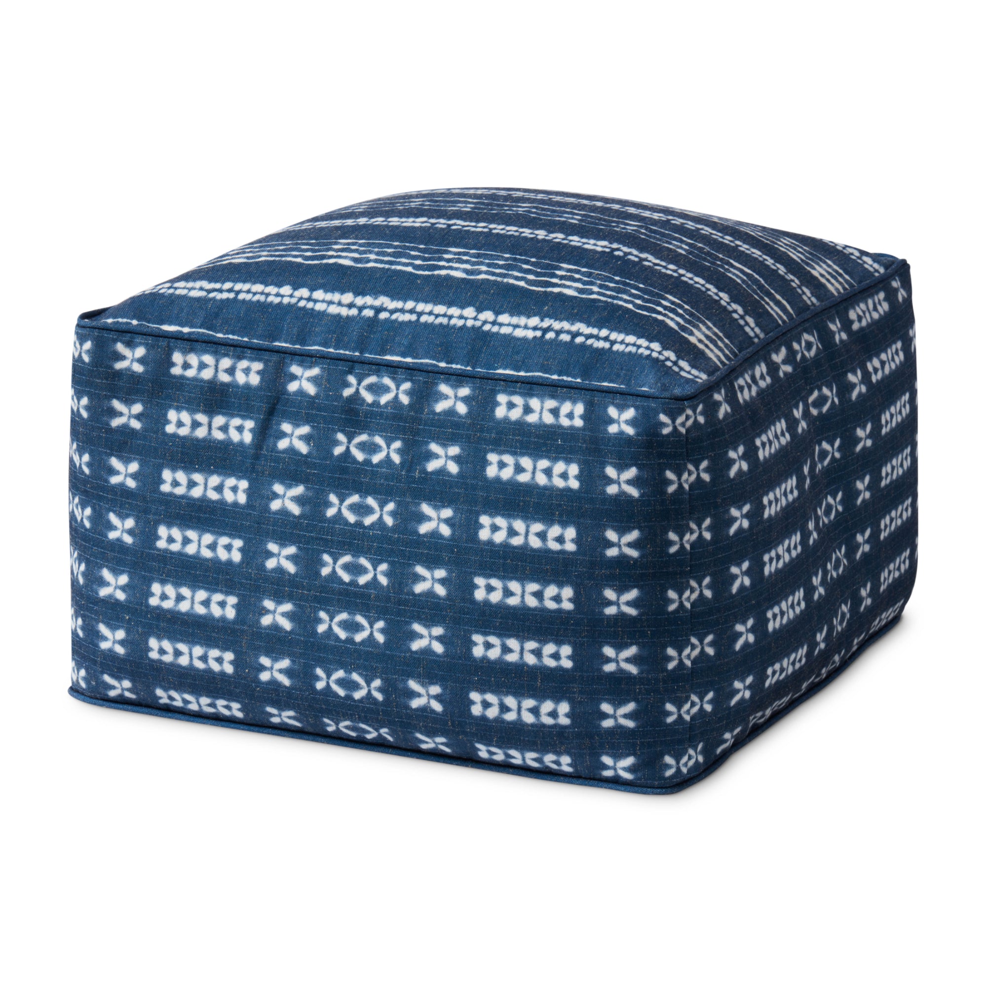 Loloi PF0007 Indigo/Ivory Pouf