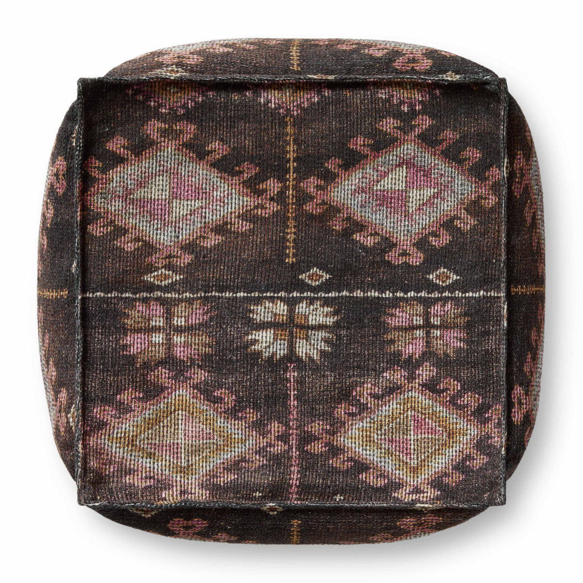 Loloi LPF0033 Multi 18"W x 18"D x 18"H Pouf by Loloi