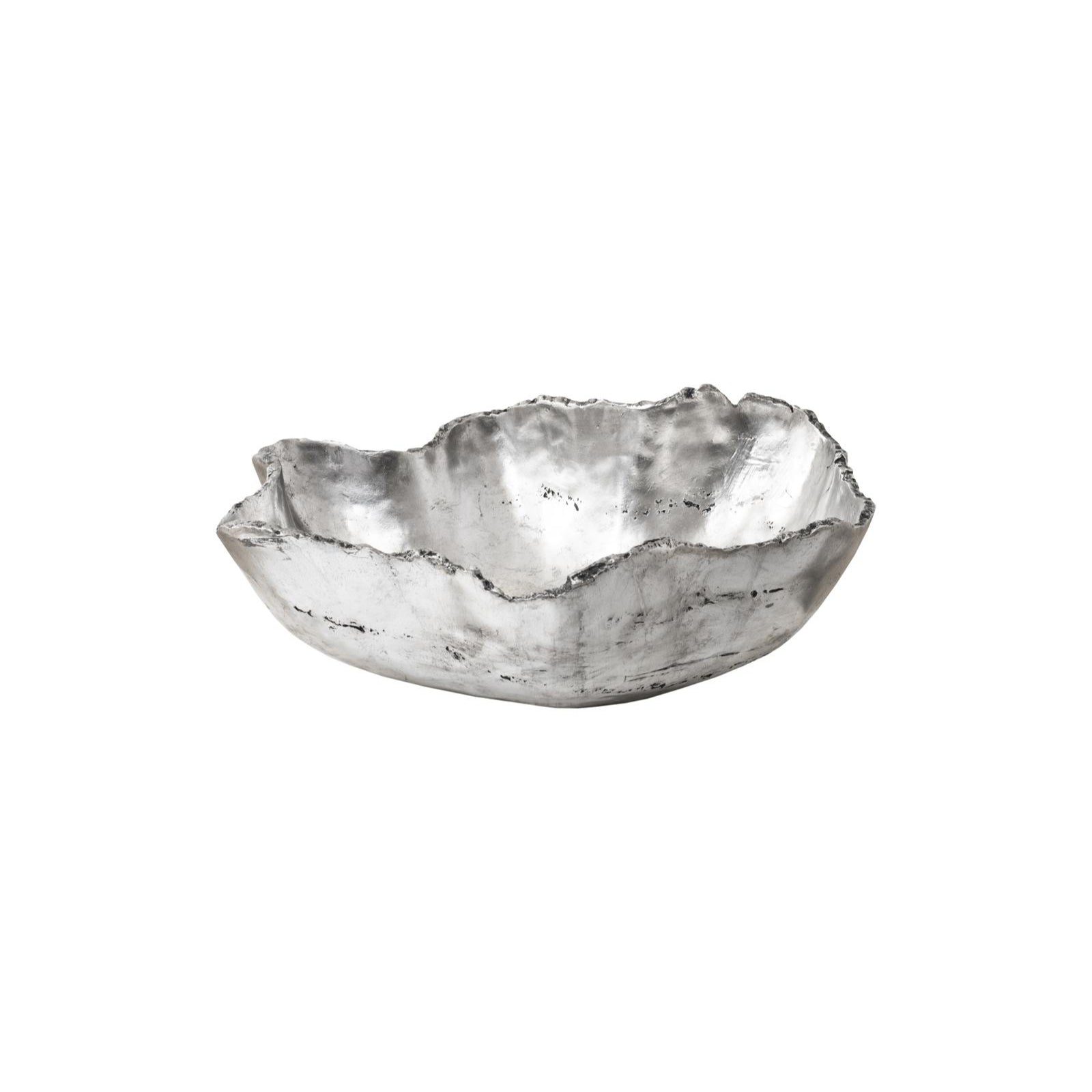 Cast Onyx Bowl - Silver Leaf