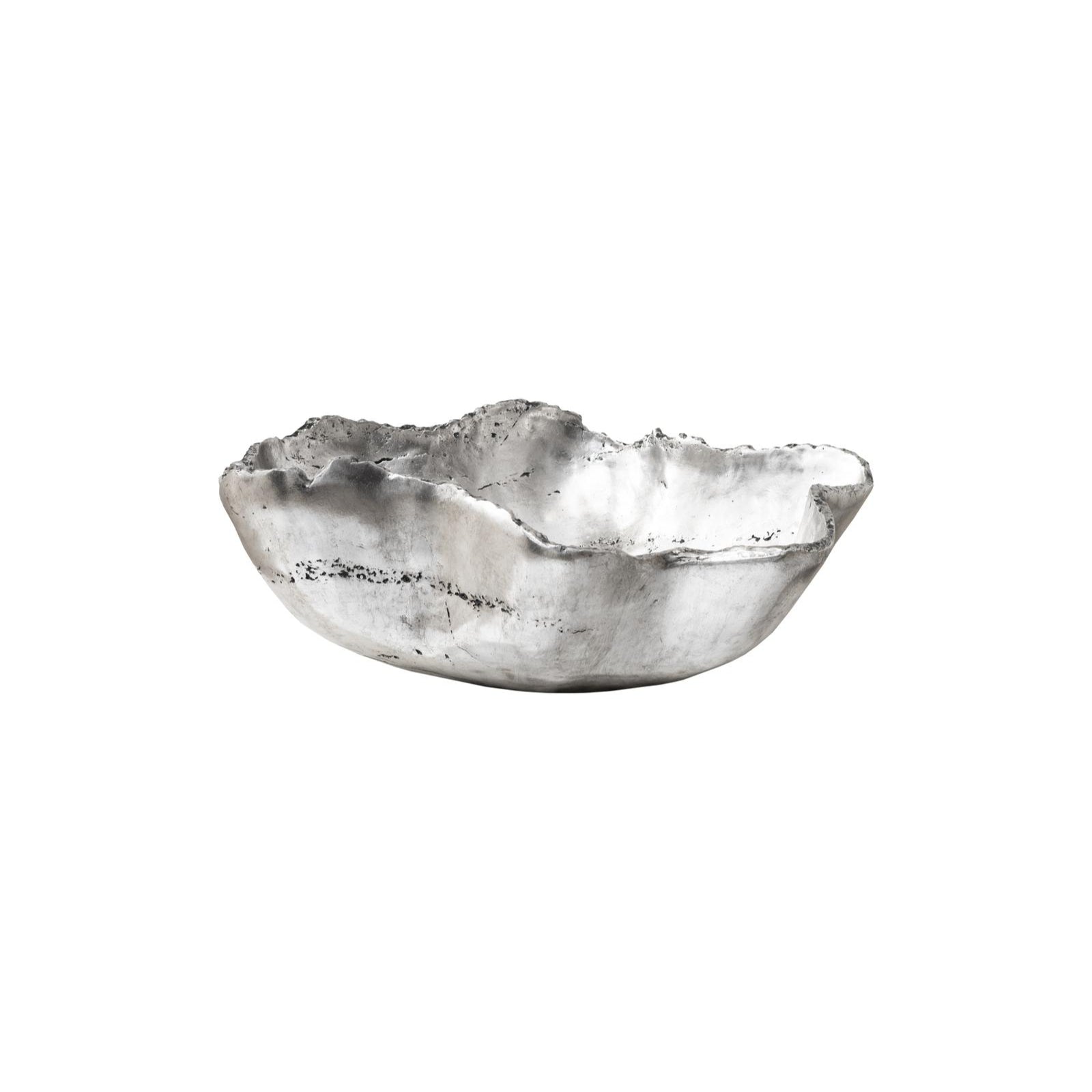 Cast Onyx Bowl - Silver Leaf