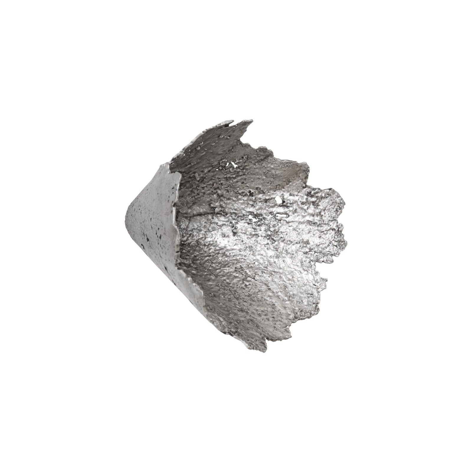 Jagged Splash Bowl Wall Art - Silver Leaf