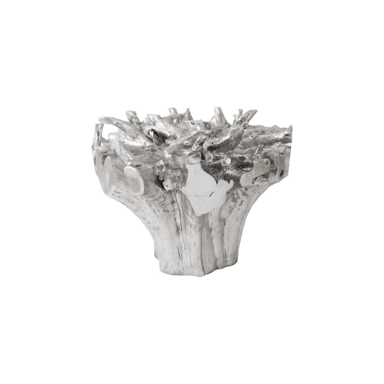 Cast Root Small Silver Dining Table Base