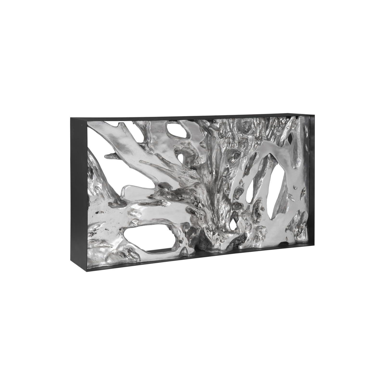 Cast Root Metal Framed Small Console Table