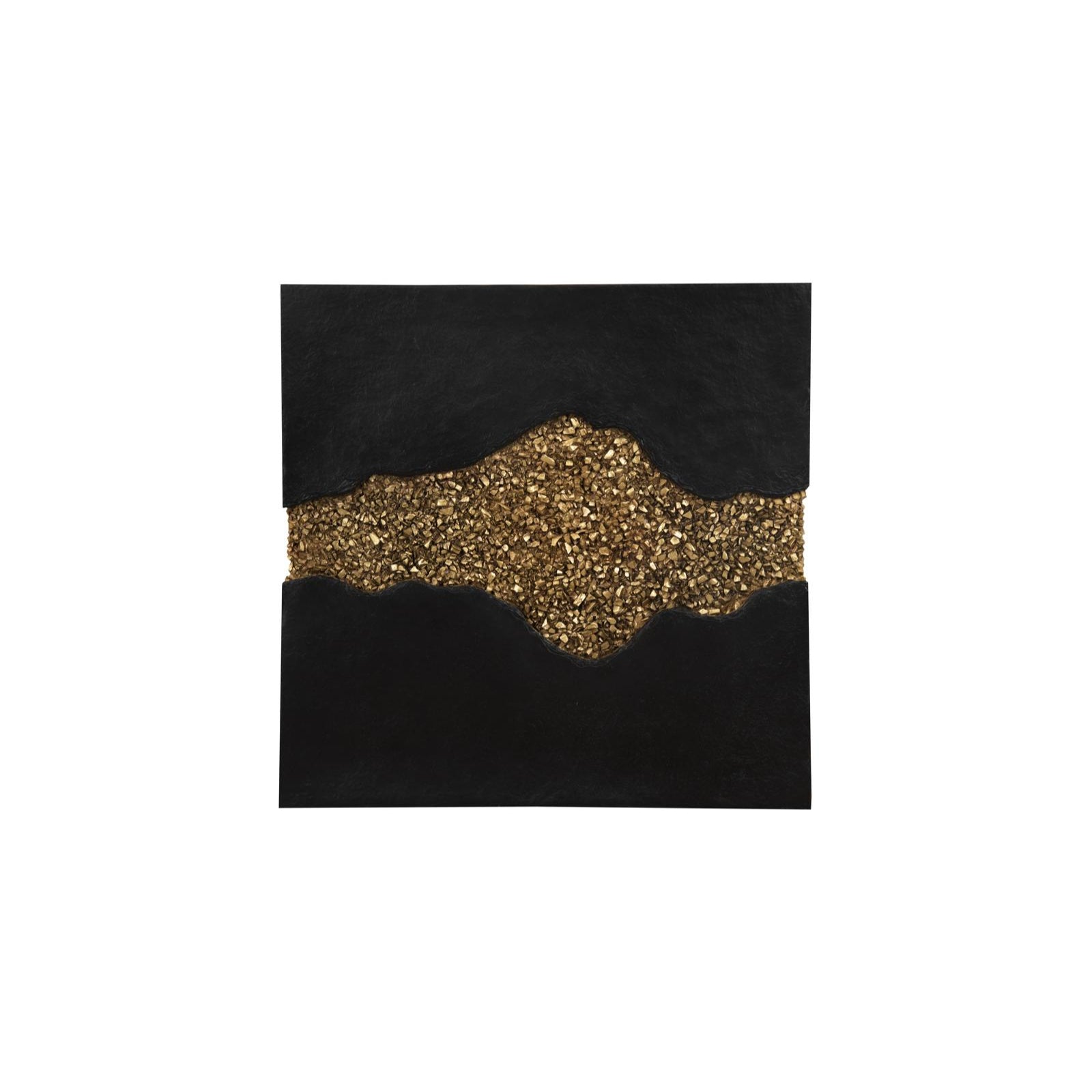 Geode Texture Panel Black and Gold
