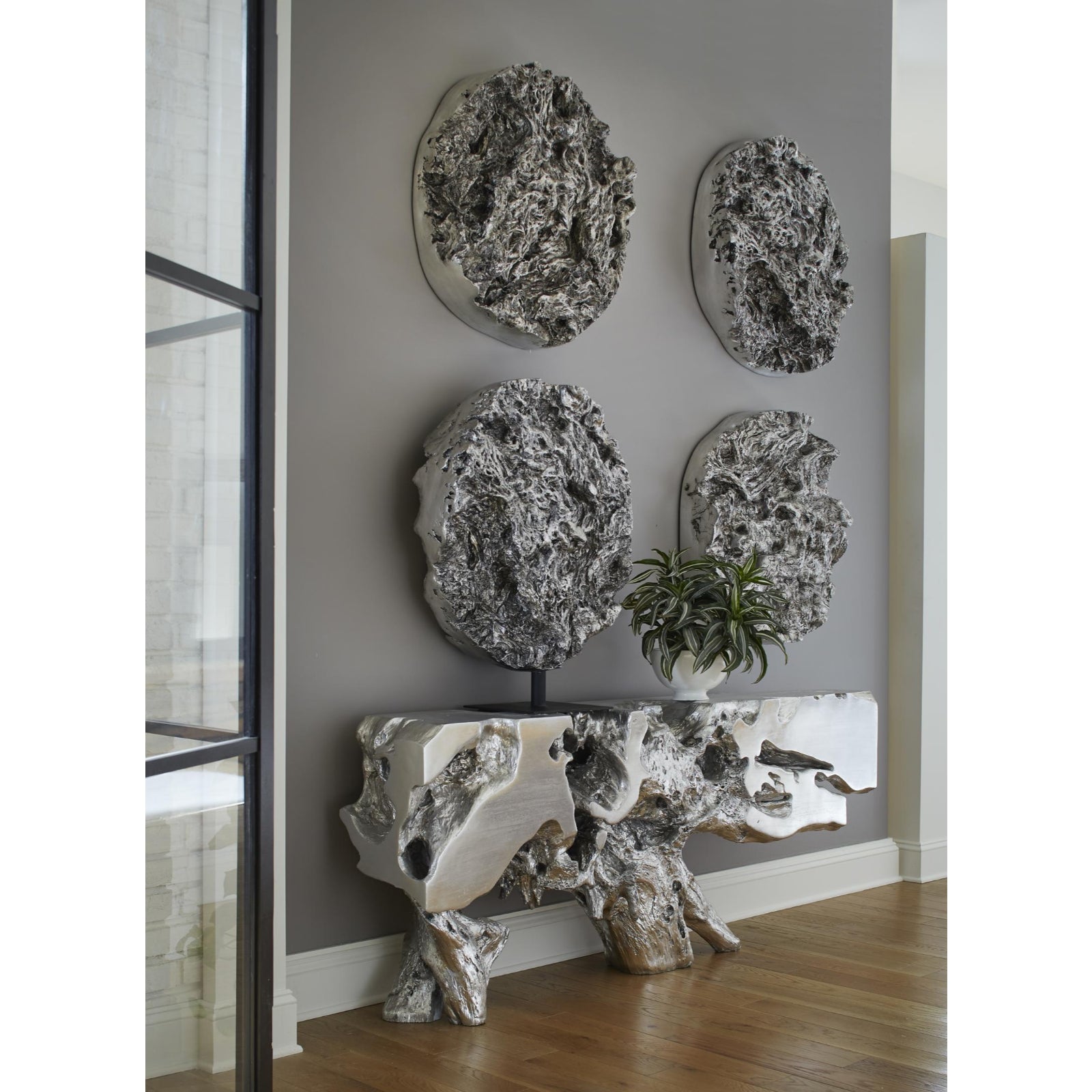 Cast Root Swirling Wall Sculpture