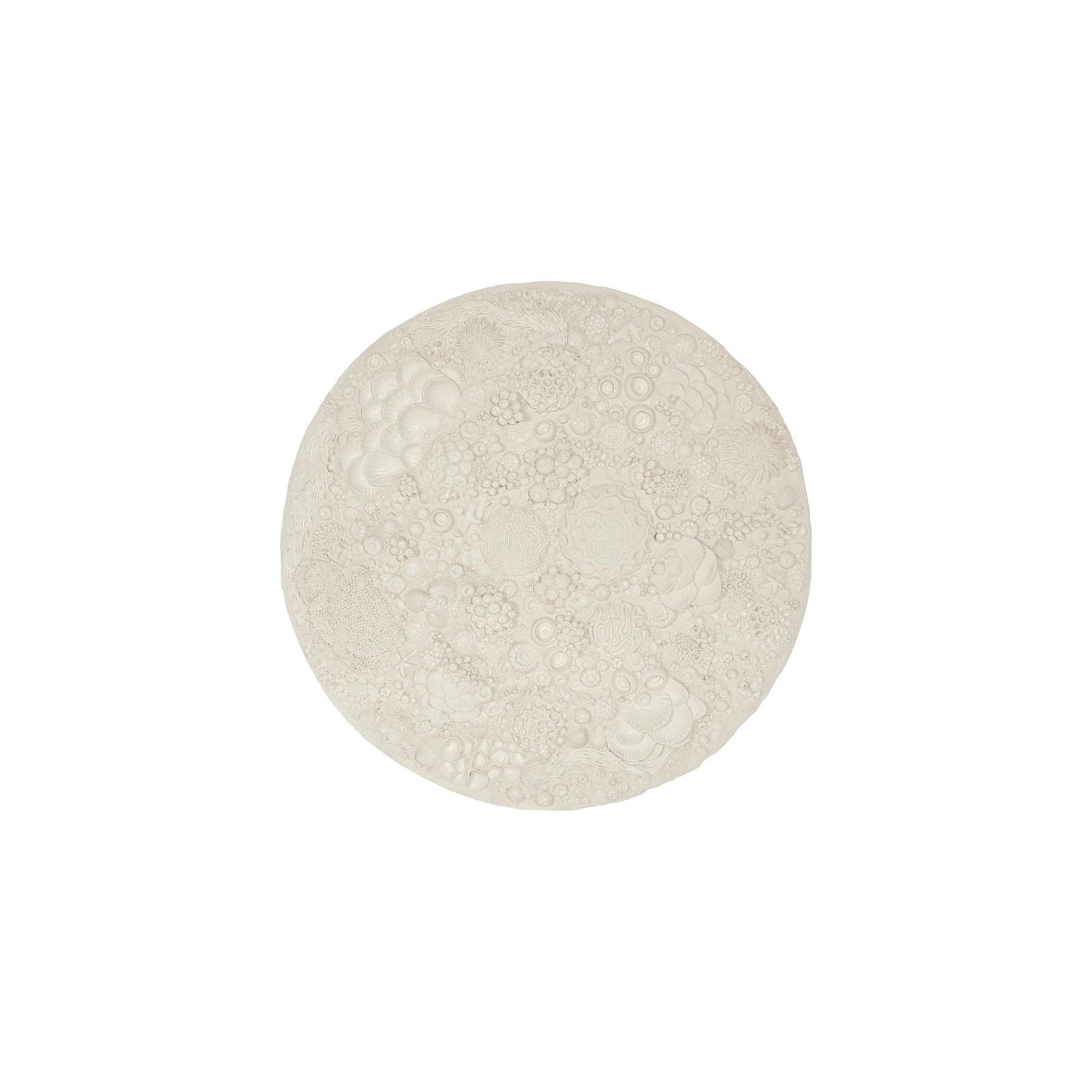 Coral Reef Round Wall Art - Painted Cream