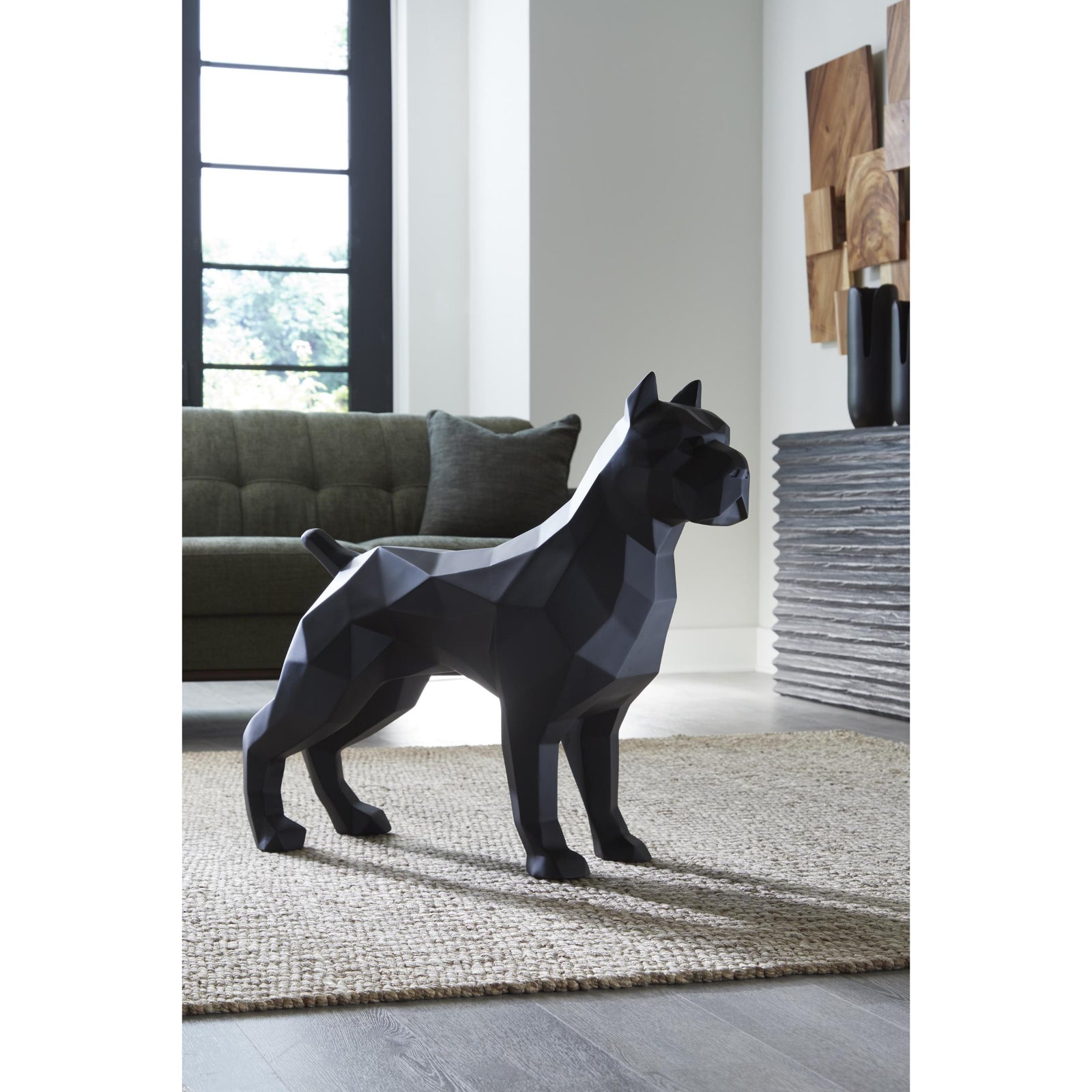 Pitbull Facet Sculpture