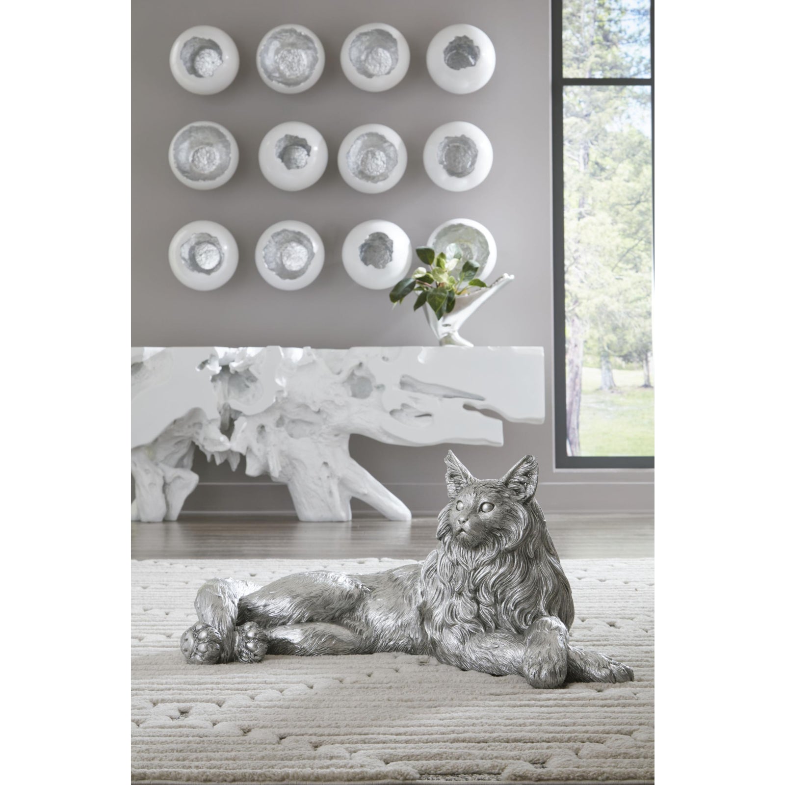 Cat Laying Pause Sculpture