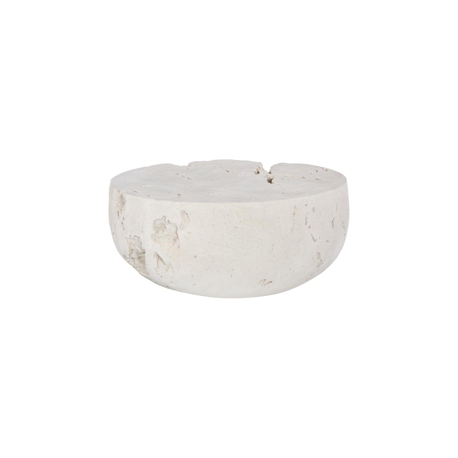 Cast Round Cheese Stone Coffee Table